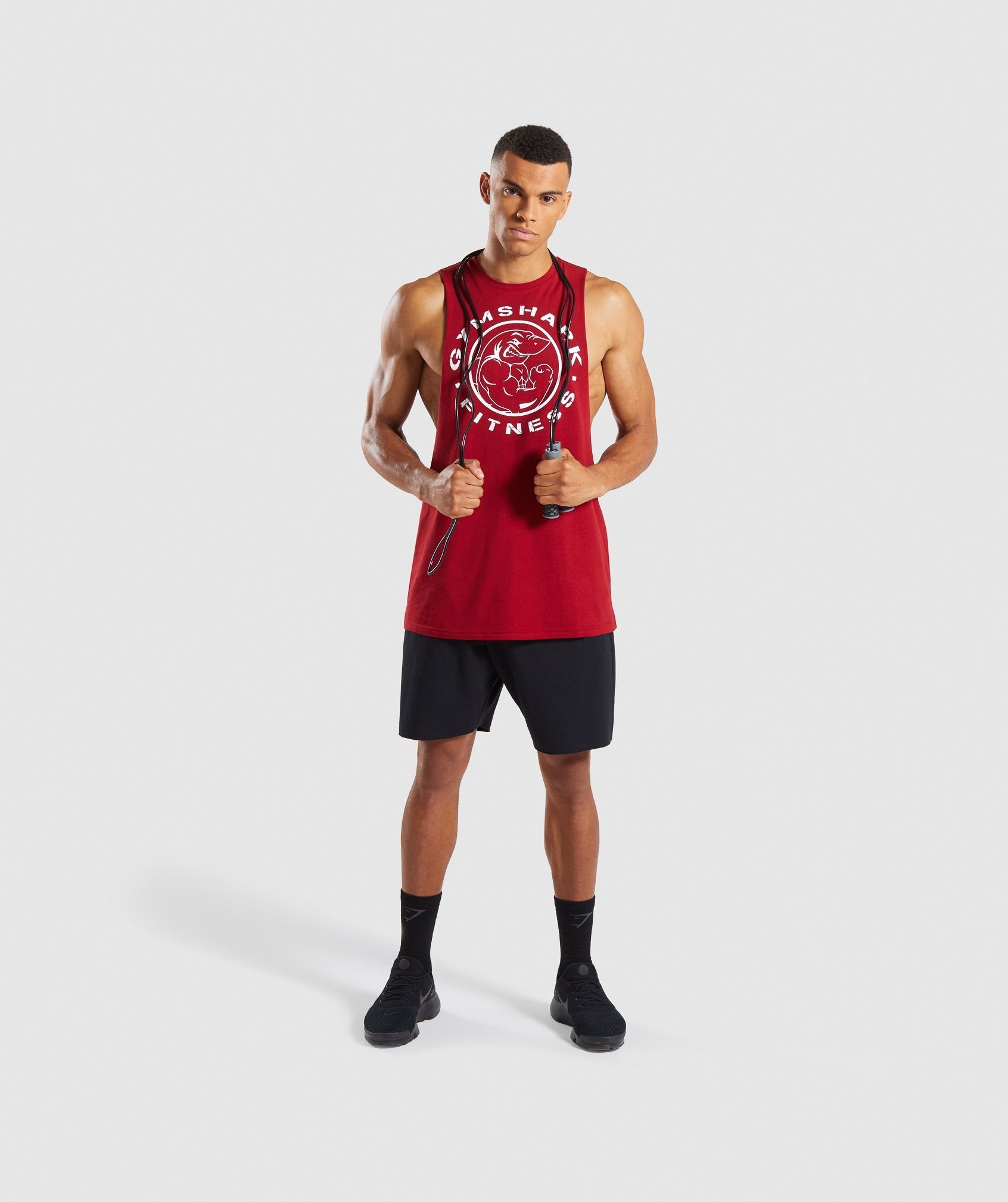 Legacy Drop Armhole Tank in Full Red - view 4