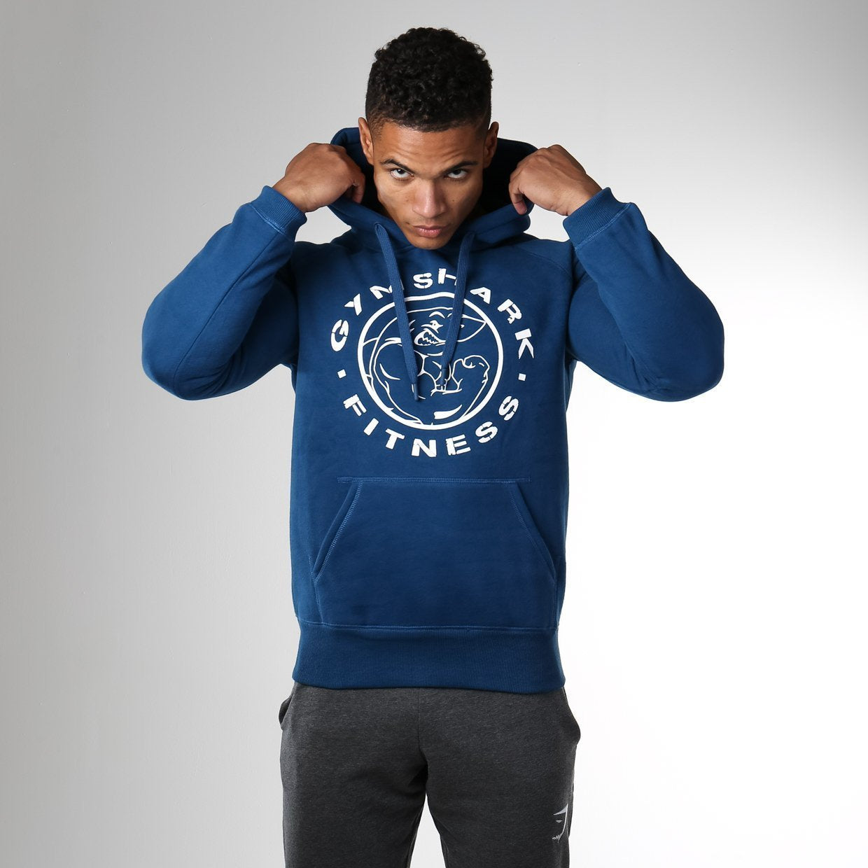 Fitness Pullover Hoodie in Atlantic Blue - view 1