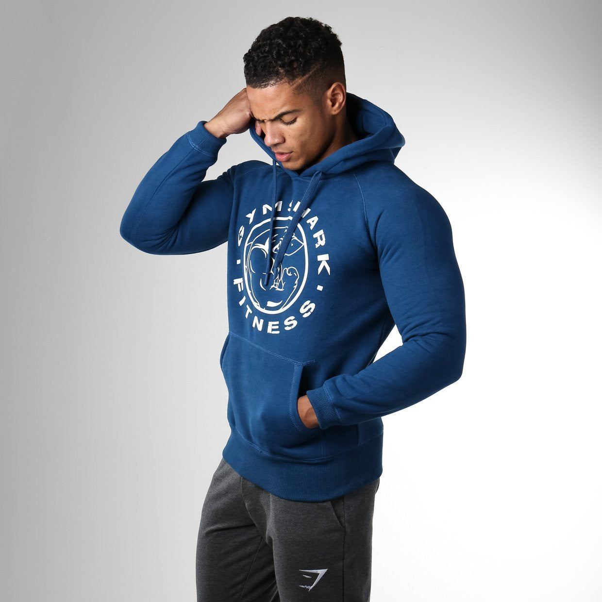 Fitness Pullover Hoodie in Atlantic Blue - view 2