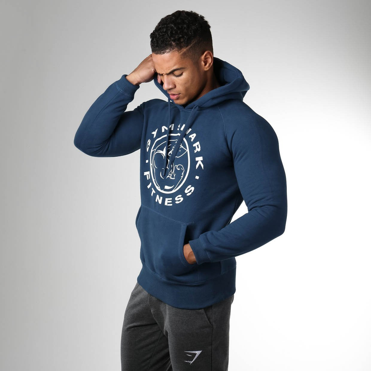 Fitness Pullover Hoodie in Sapphire Blue - view 2