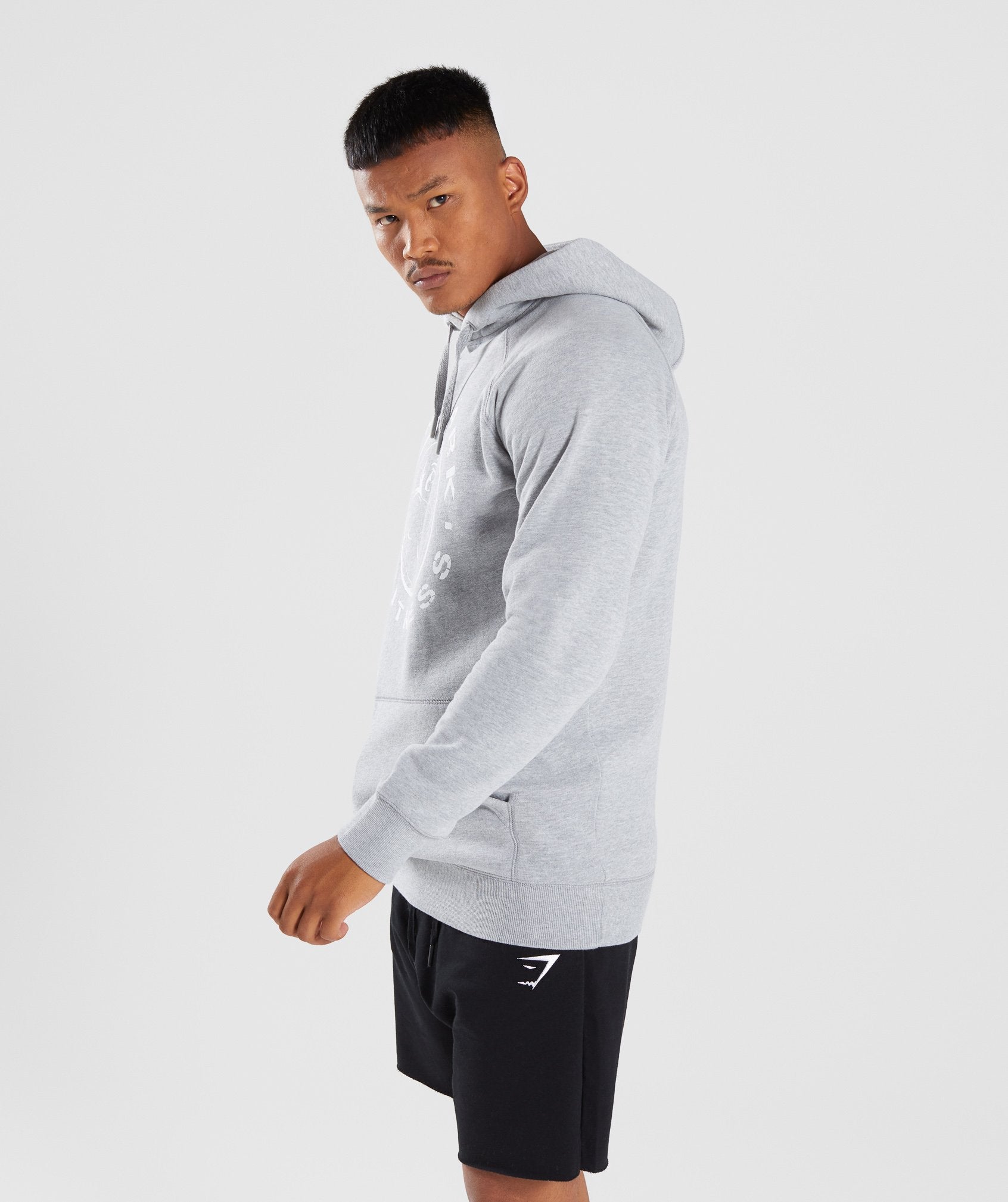 Legacy Hoodie in Light Grey Marl - view 3