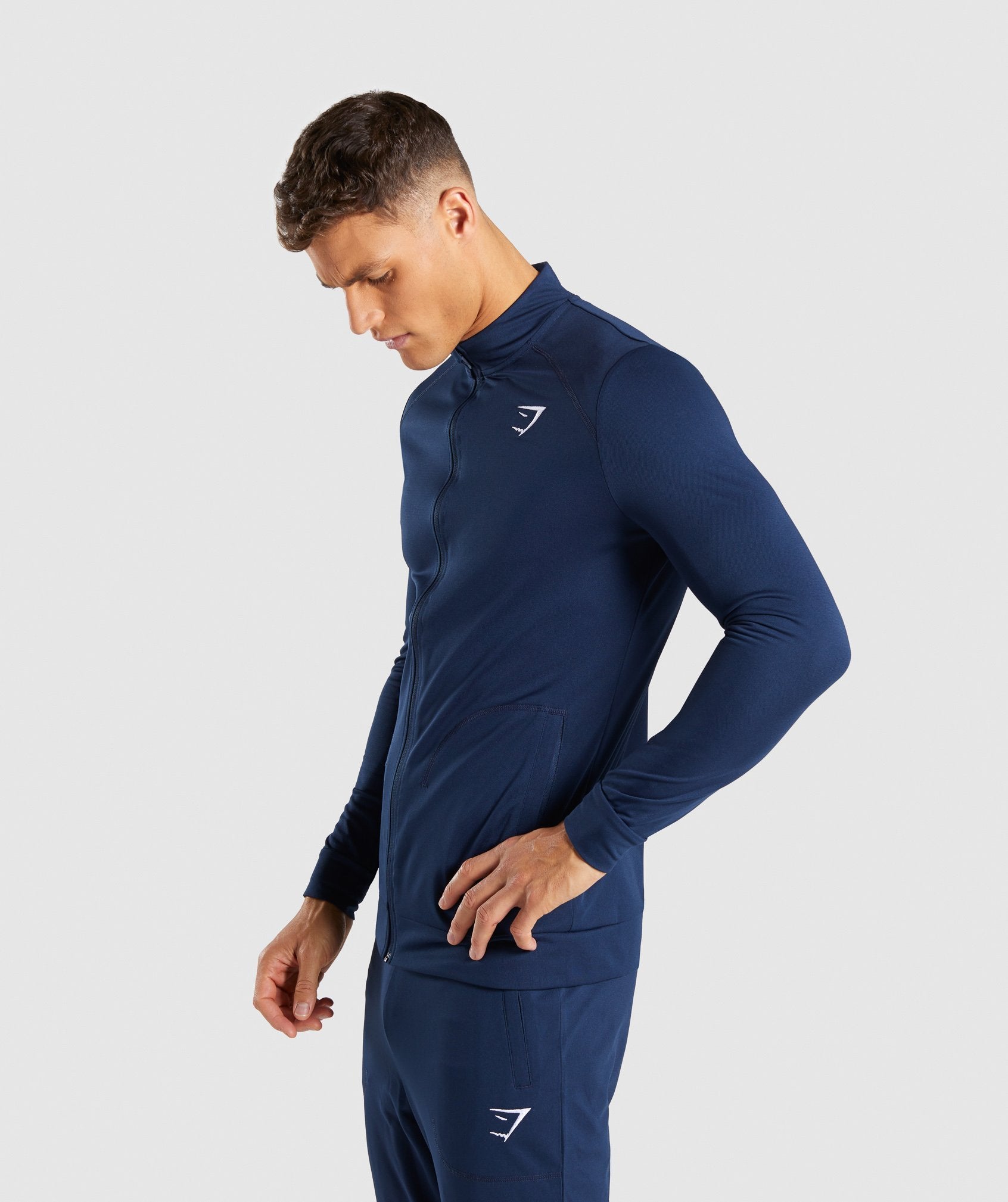 Flatlock Track Top in Sapphire Blue - view 3