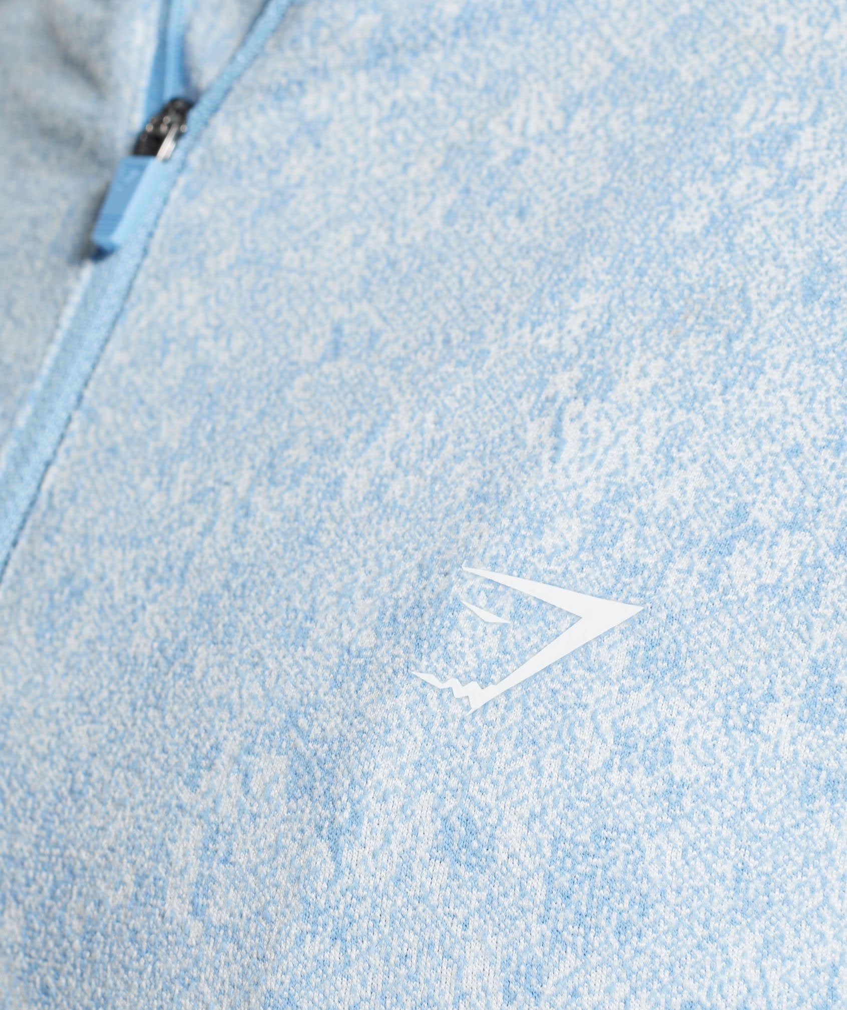 Fleur Texture 1/2 Zip Pullover in Blue - view 6