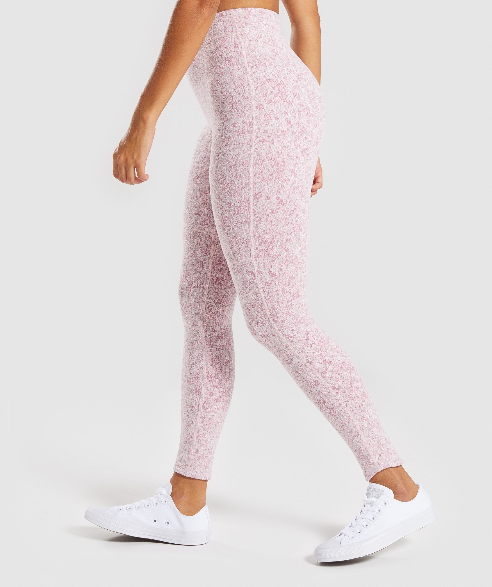 Fleur Texture Leggings in Dusky Pink Marl - view 3