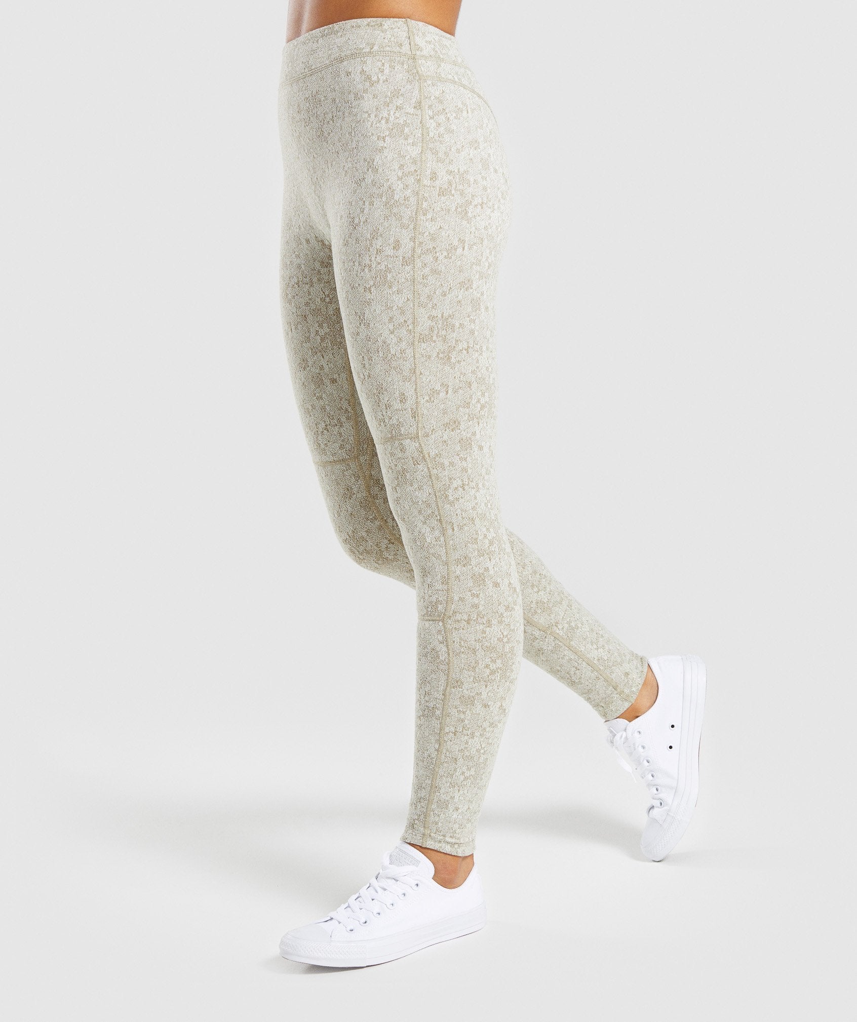 Fleur Texture Leggings in Washed Khaki Marl - view 3