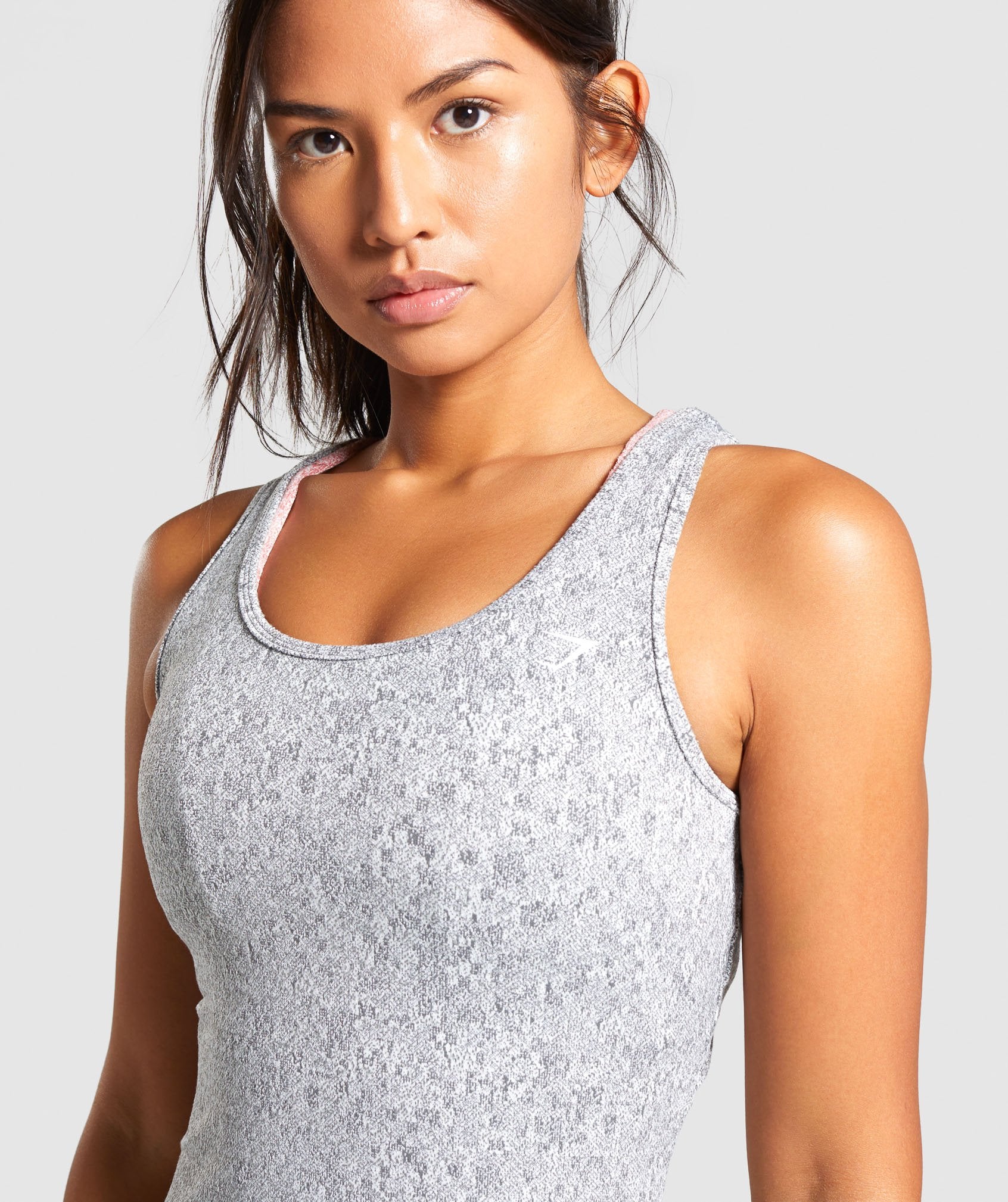 Fleur Texture Vest in Charcoal Marl - view 6