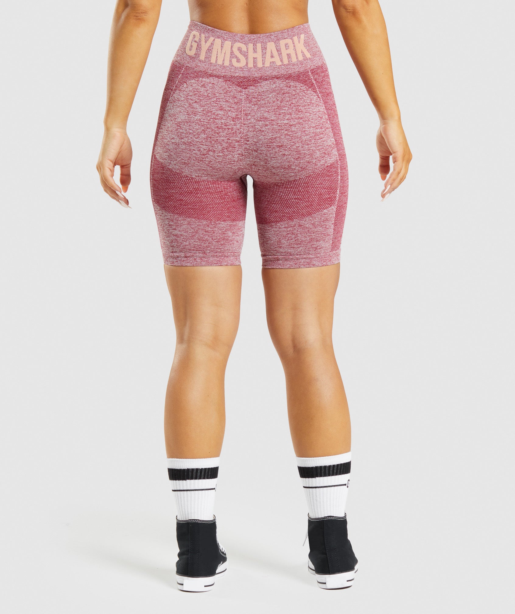 Flex Cycling Shorts in Burgundy Marl - view 2