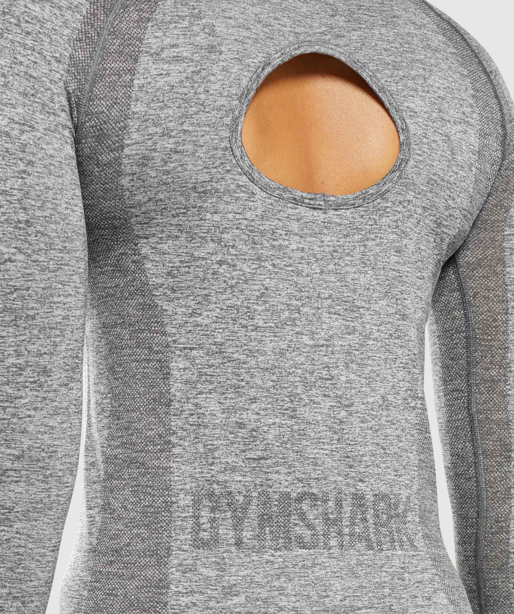 Flex Long Sleeve Top in Charcoal Marl - view 5