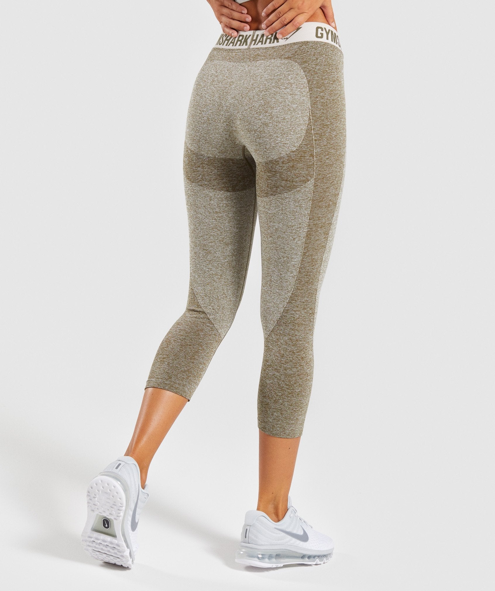 Flex Cropped Leggings in Khaki/Sand - view 2