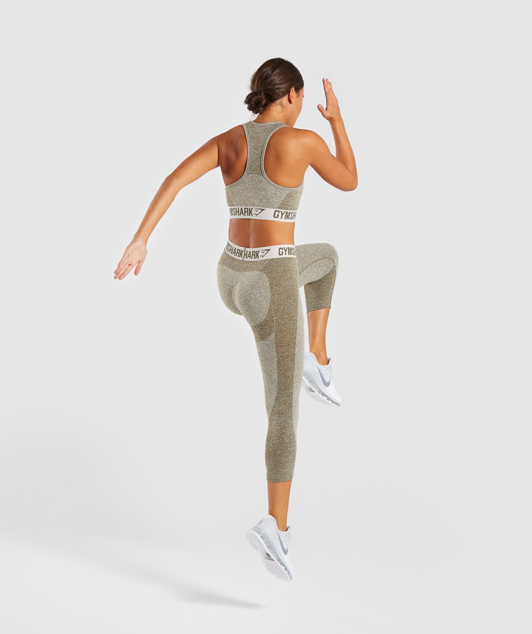 Flex Cropped Leggings in Khaki/Sand - view 4