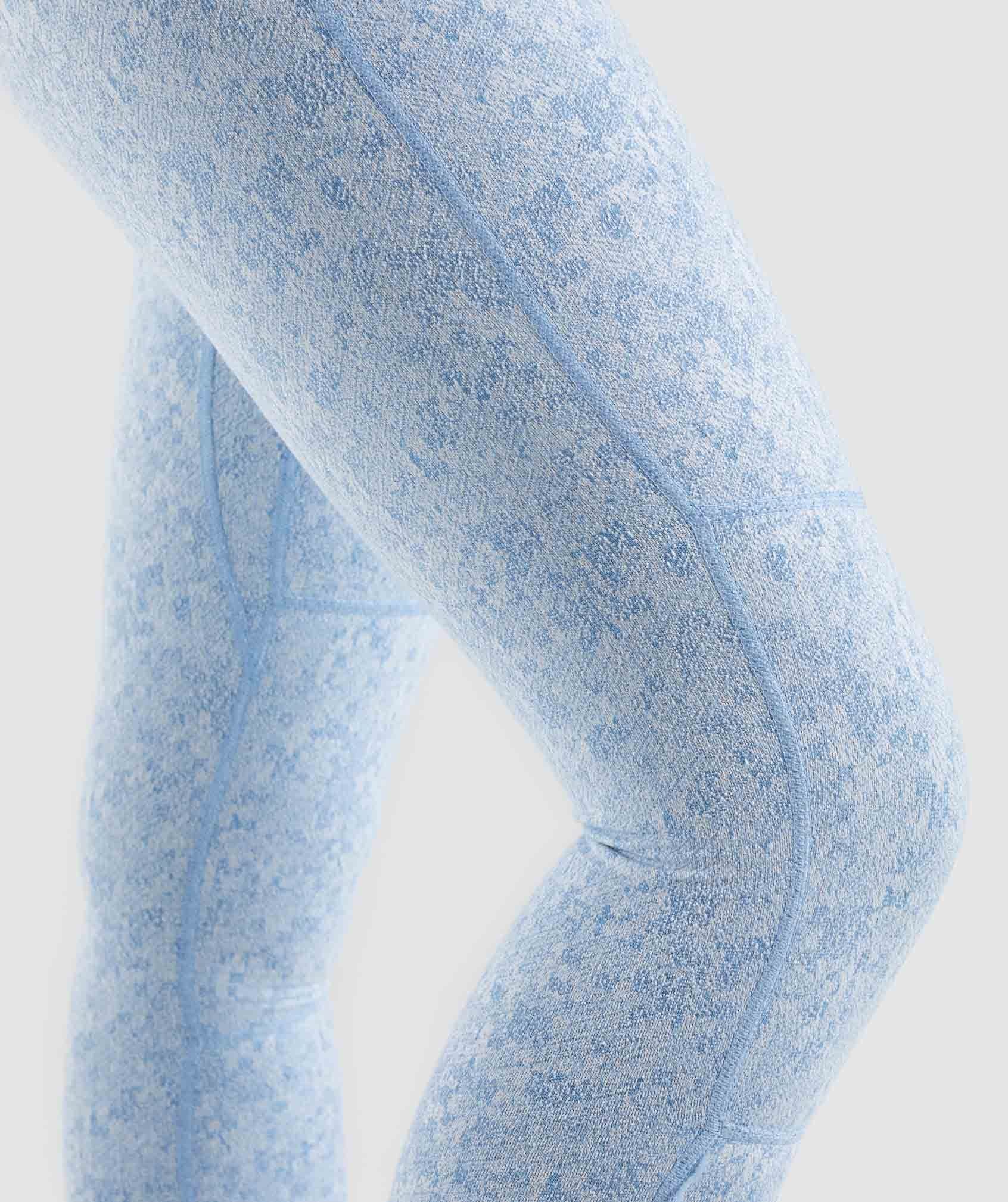 Fleur Texture Leggings in Blue - view 5