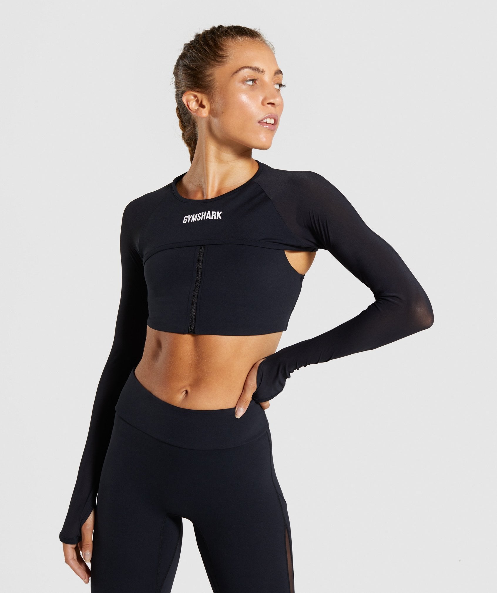 Form Supercrop Shrug- Black in null - view 1