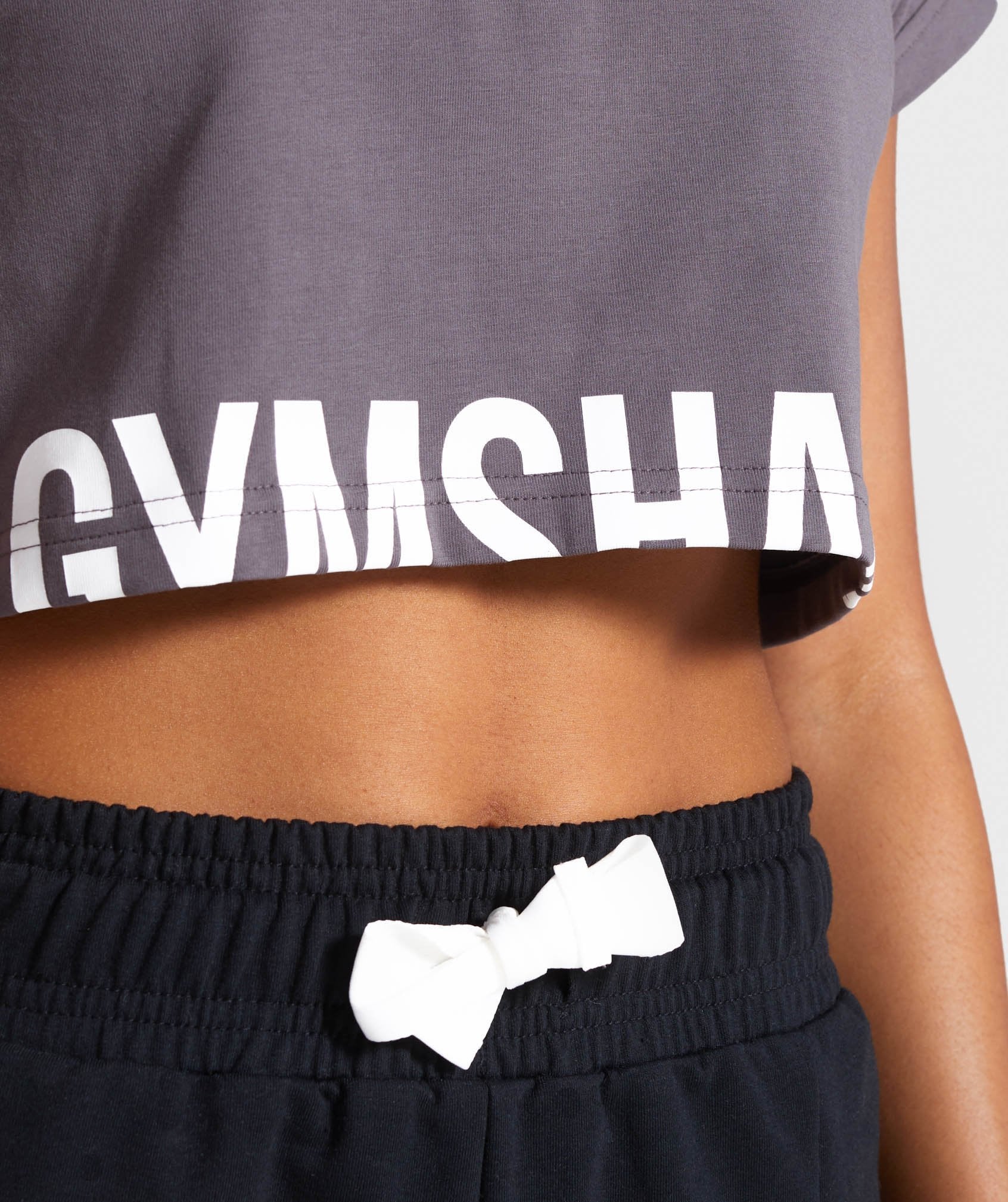 Fraction Crop Top in Slate Lavender