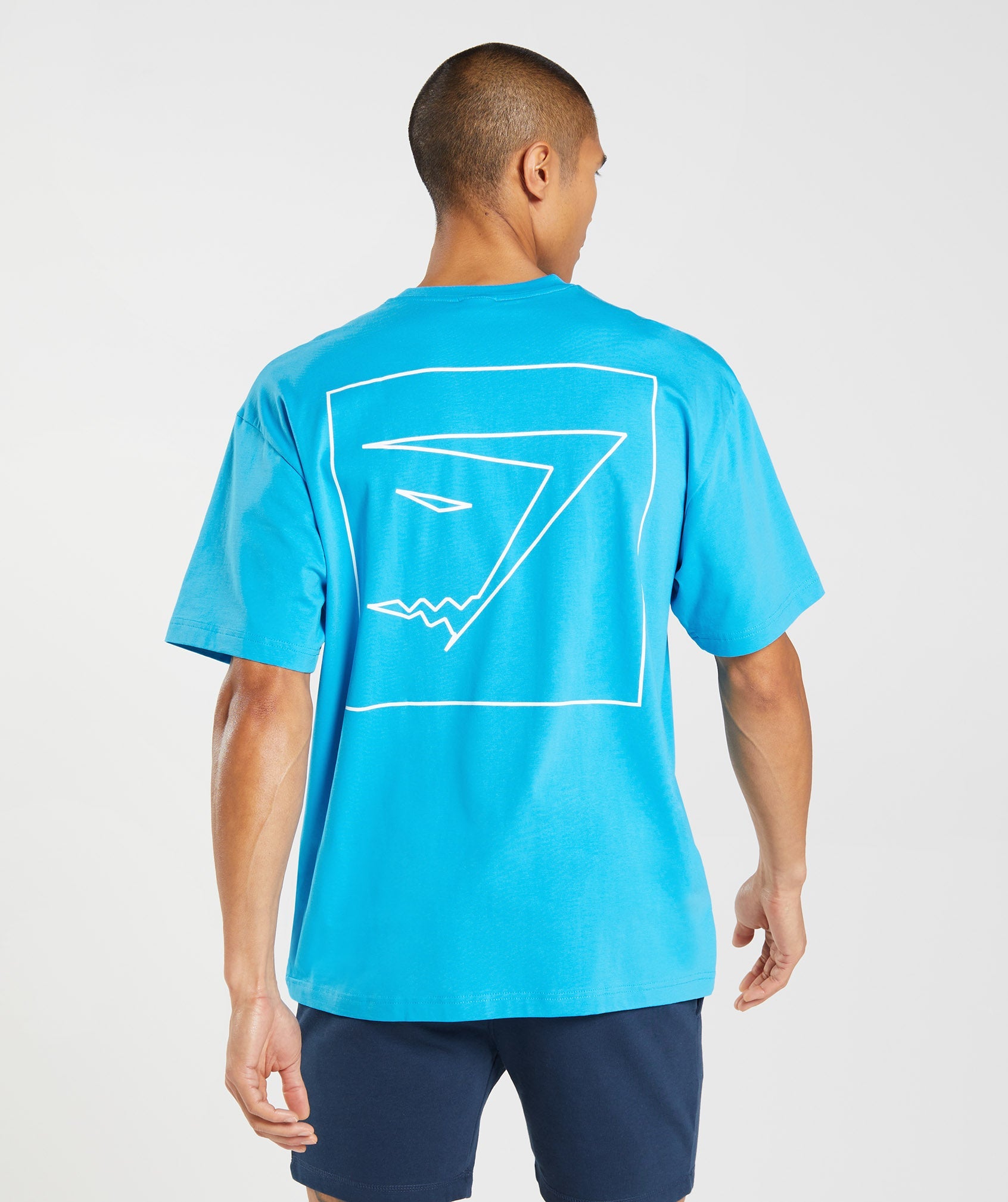 Outline Oversized T-Shirt in Shark Blue - view 1