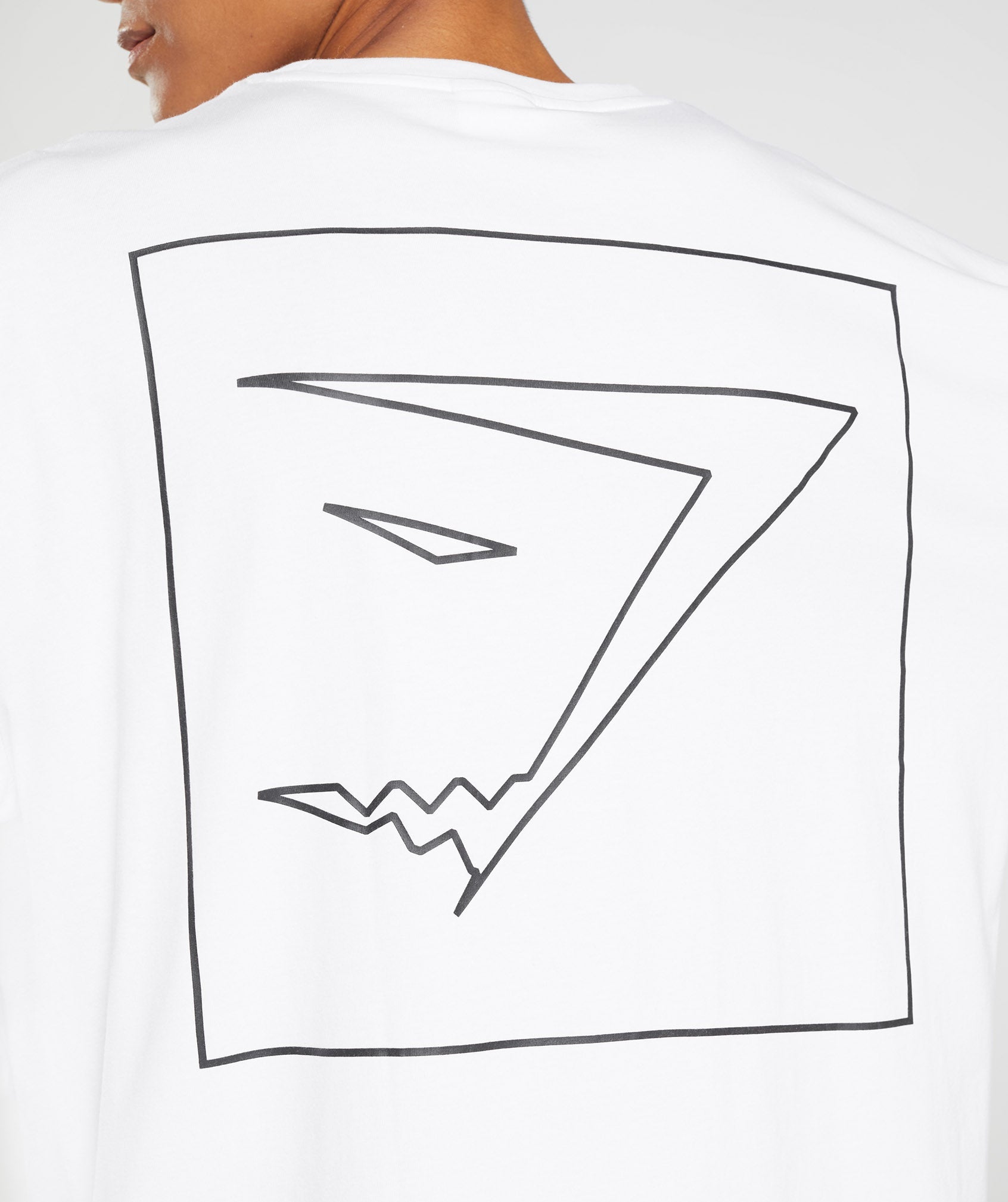 Outline Oversized T-Shirt in White - view 3