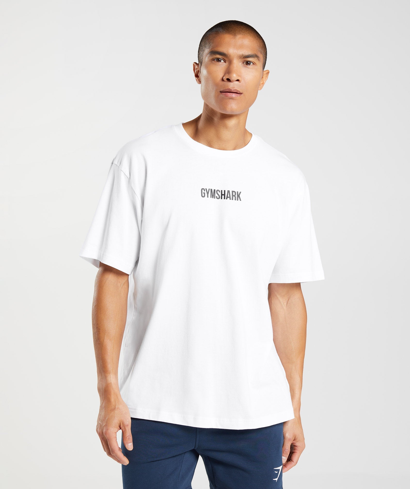 Outline Oversized T-Shirt in White - view 2