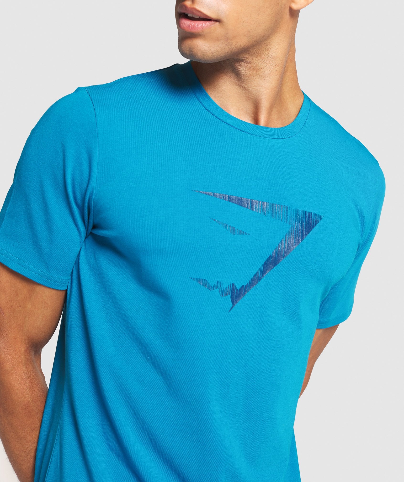 Graphic Infill T-Shirt in Light Blue