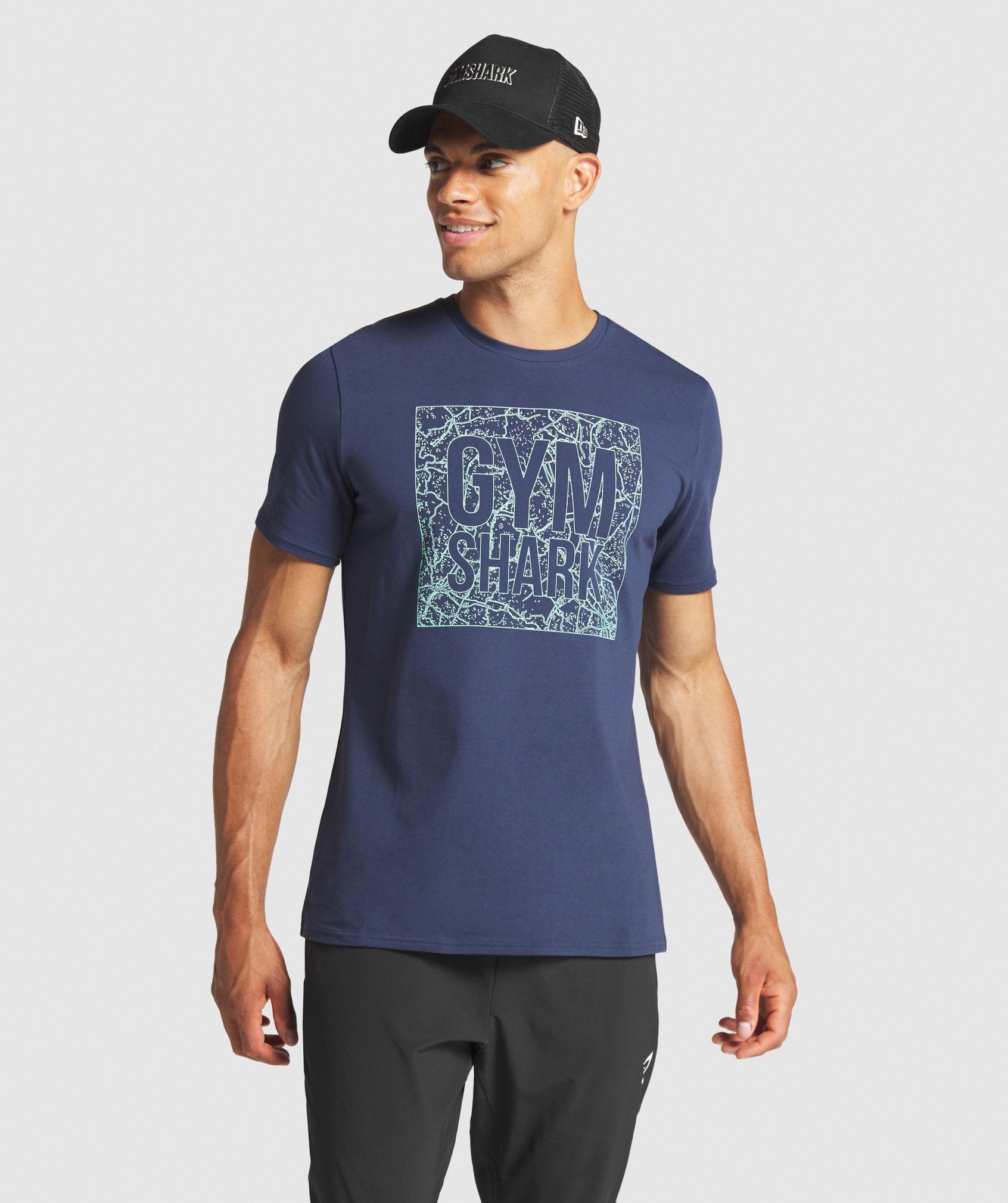 Graphic Map T-Shirt in Dark Blue