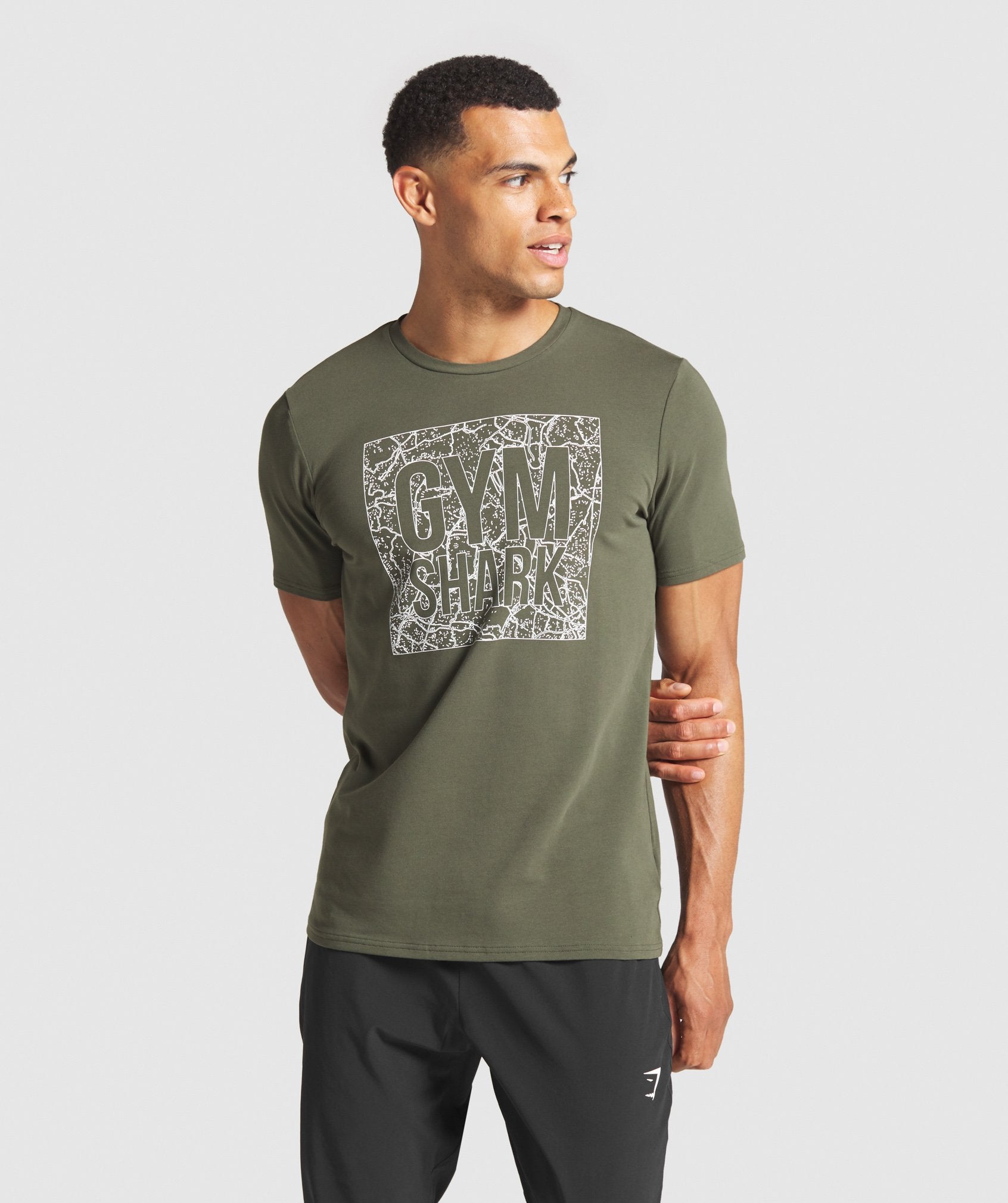 Graphic Map T-Shirt in Dark Green