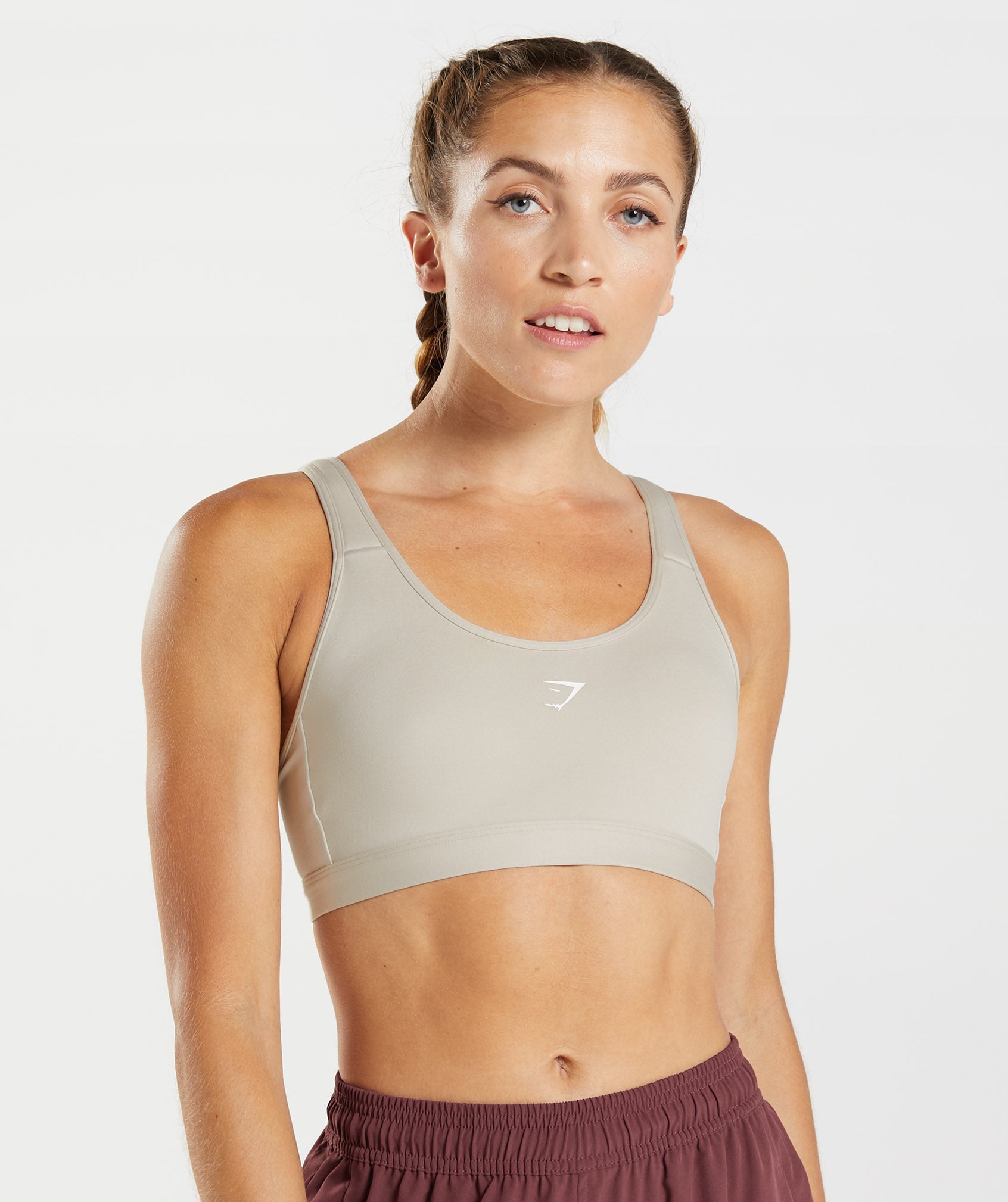 Fraction Sports Bra in Pebble Grey