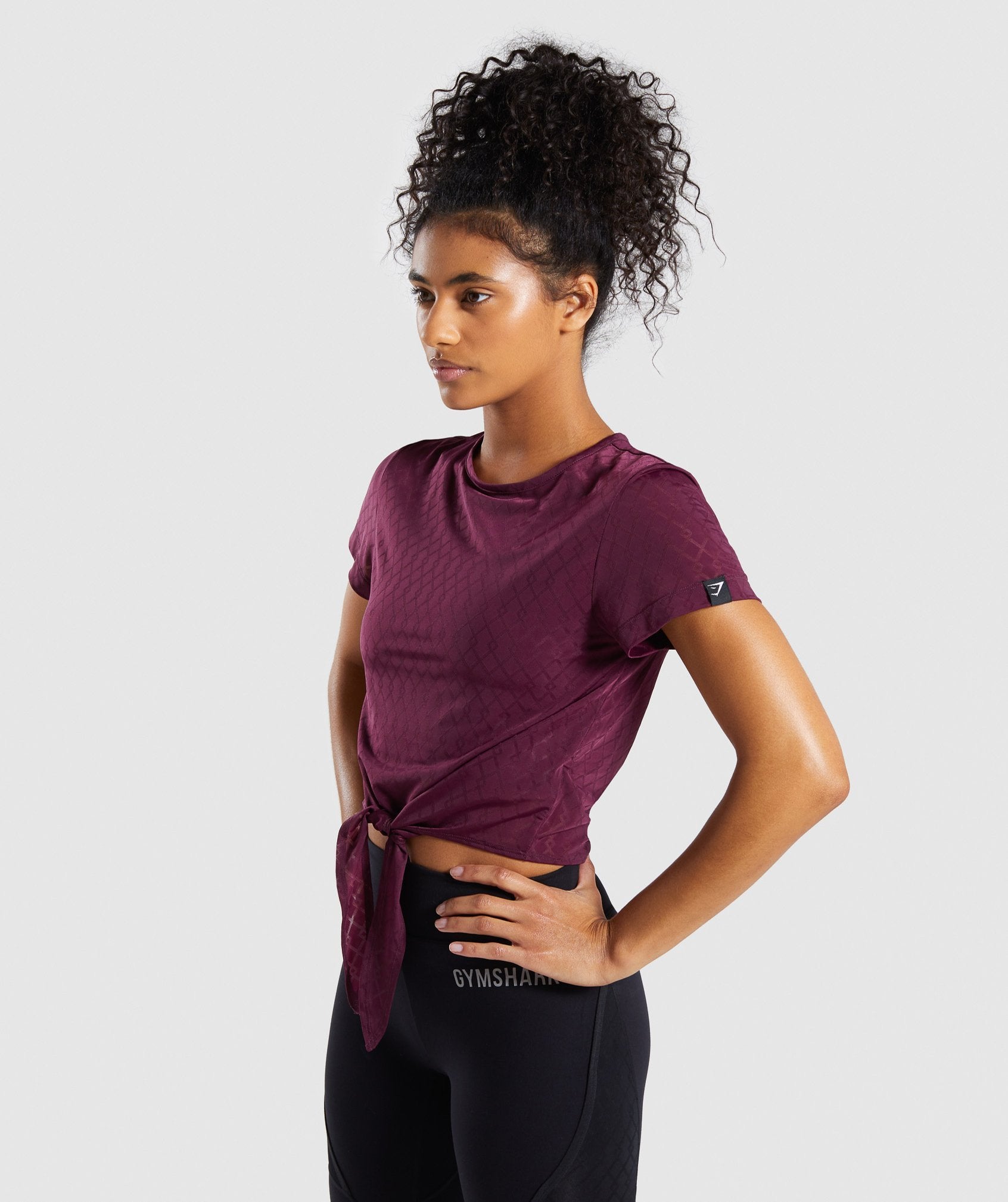 Geo Mesh Two In One Top in Dark Ruby - view 3