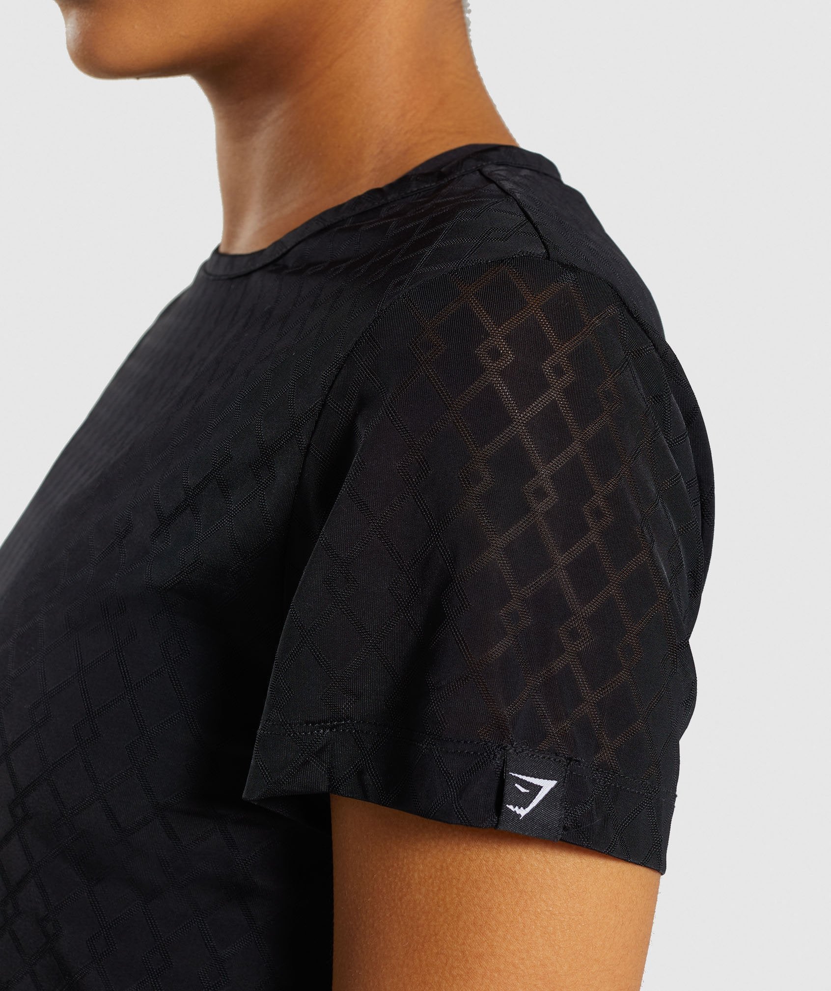 Geo Mesh Two In One Top in Black - view 6