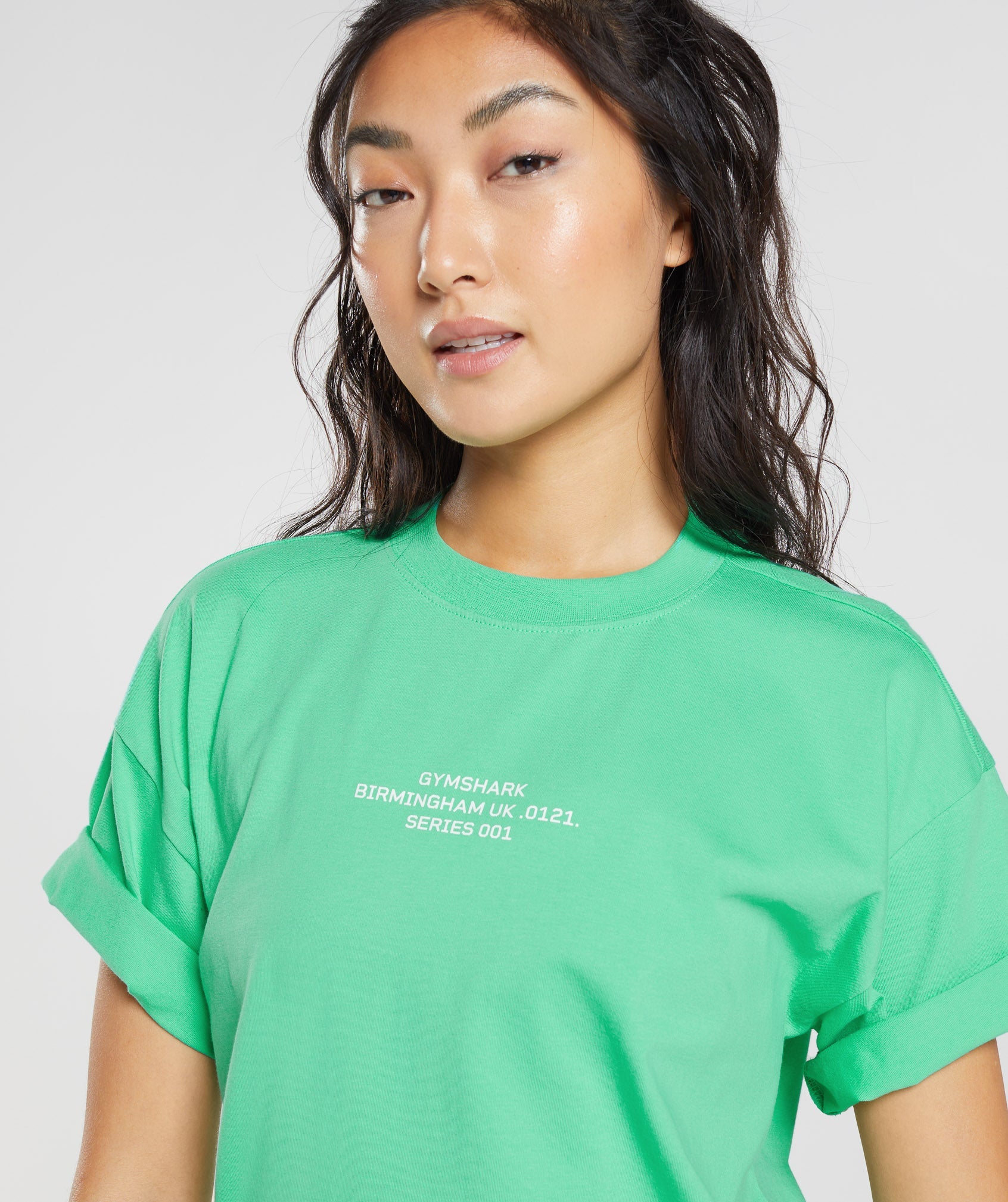 Activated Graphic Oversized T-Shirt in Tropic Green - view 3