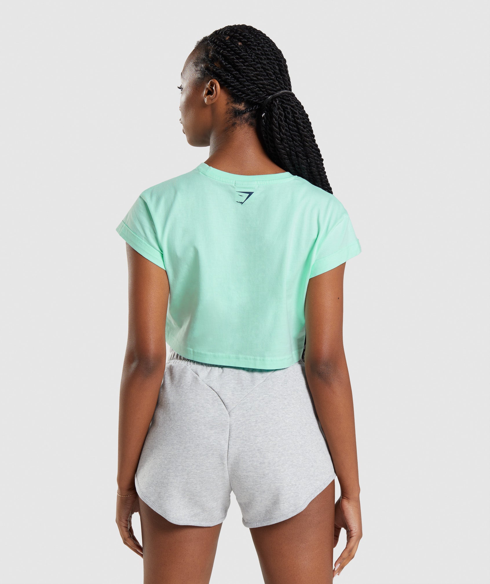 Apollo Crop Top in Turbo Blue - view 2