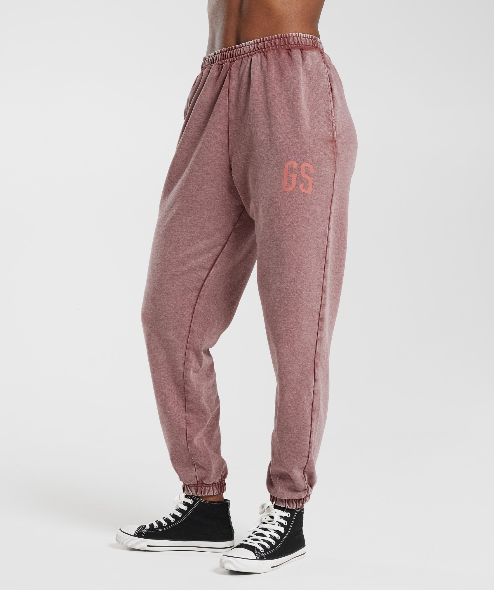 Collegiate Joggers in Dusty Maroon