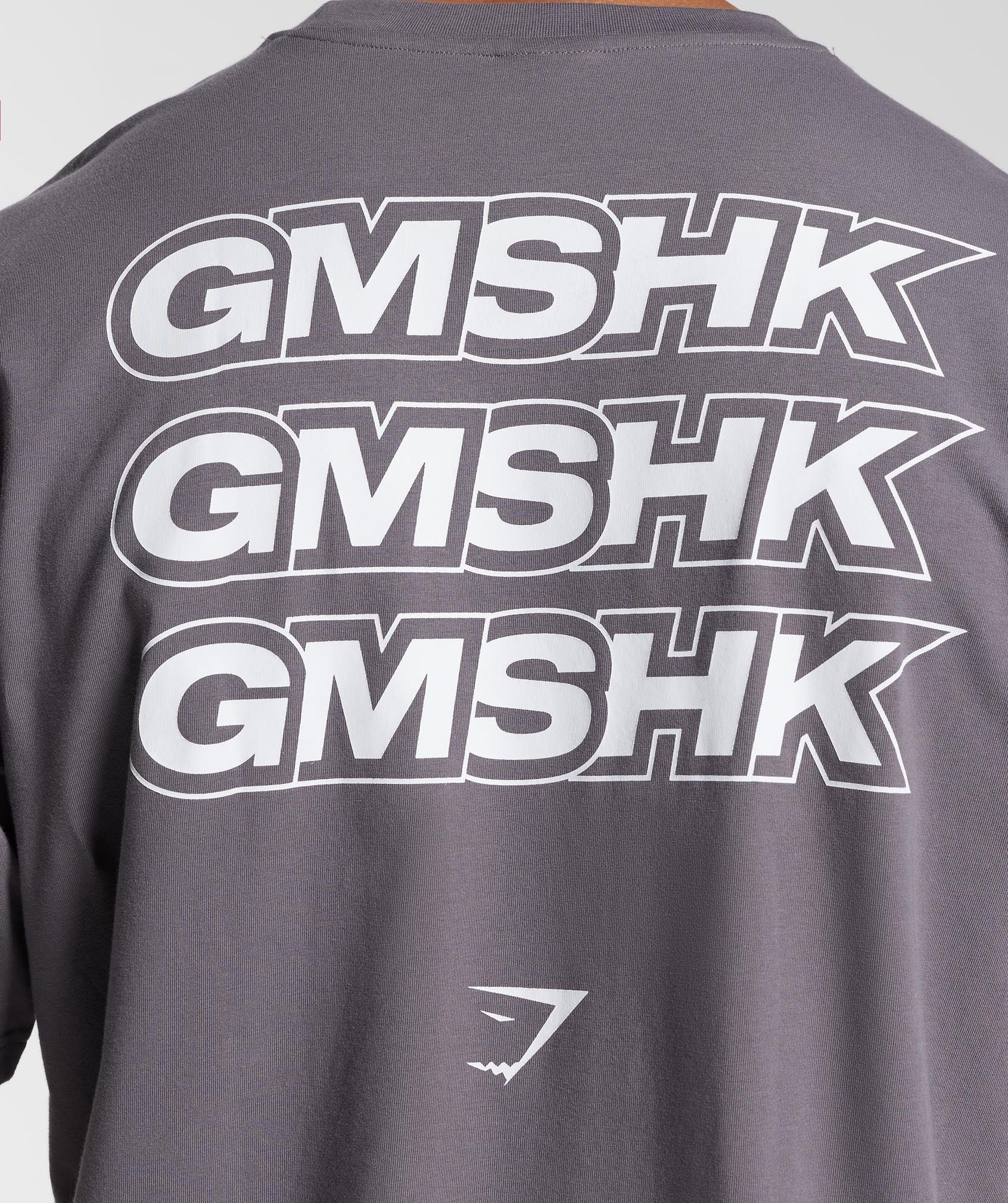 GMSHK Oversized T-Shirt in Titanium Grey - view 3