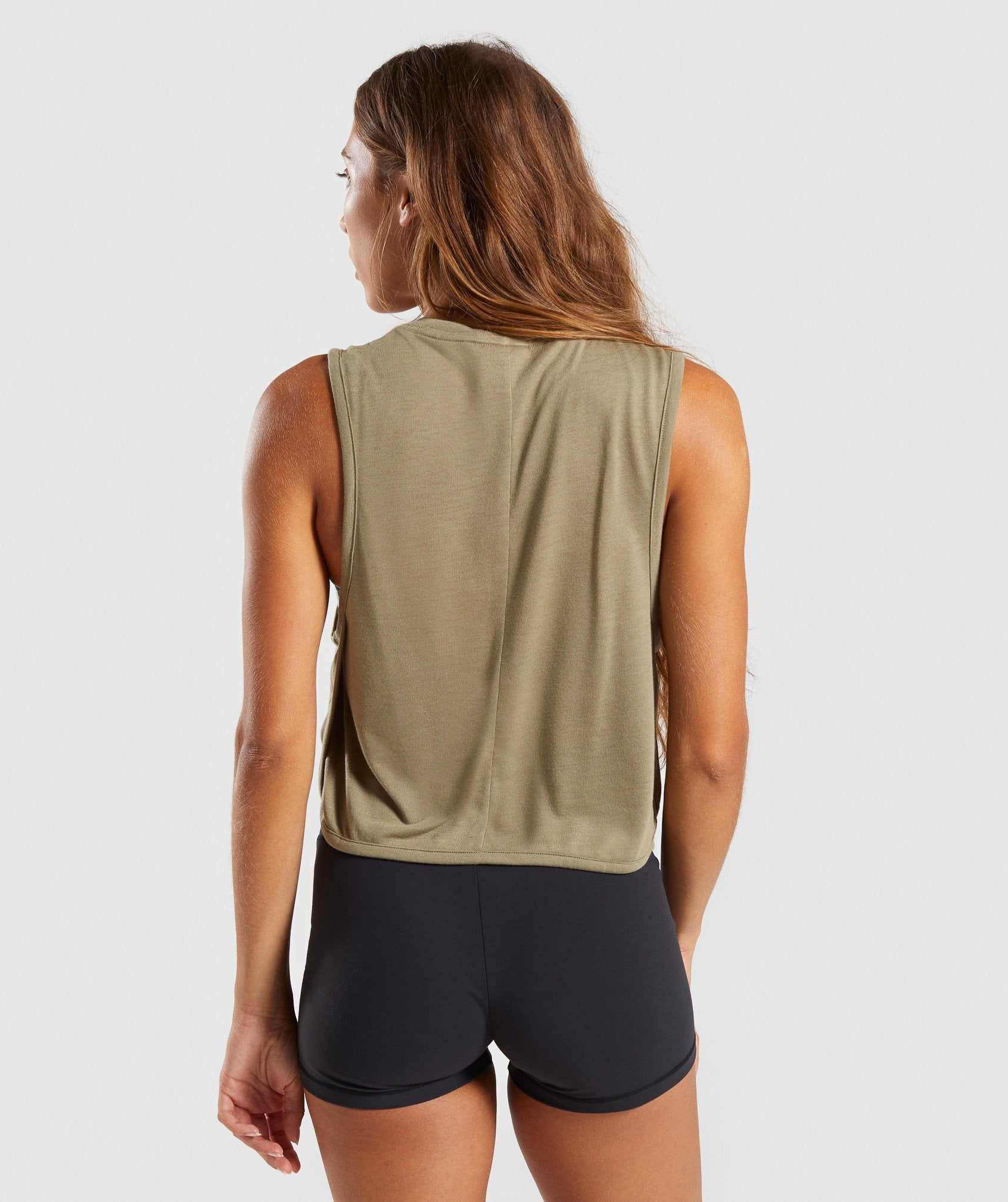 Floral Graphic Tank in Khaki - view 2