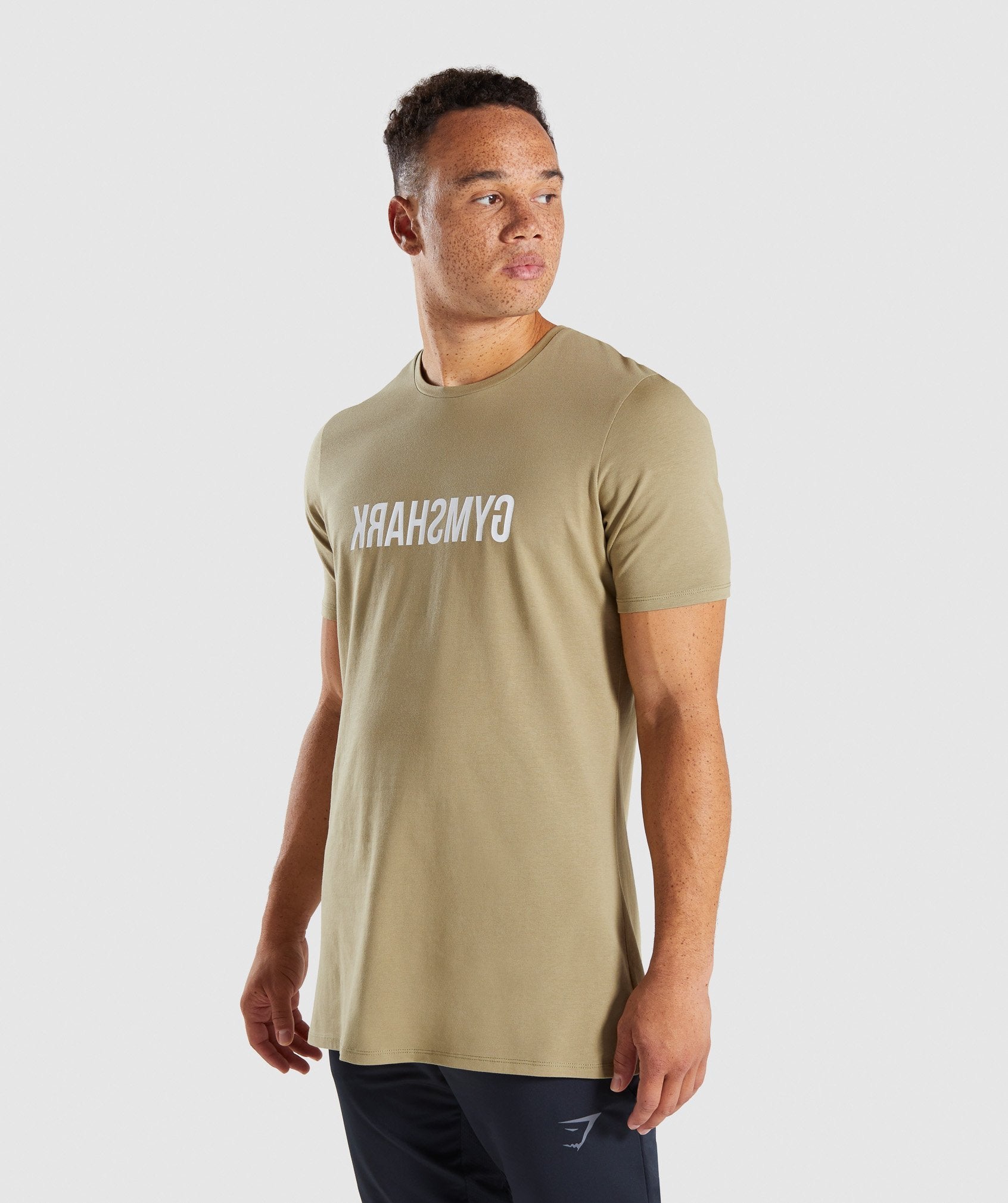 Reverse T-Shirt in Light Khaki - view 1