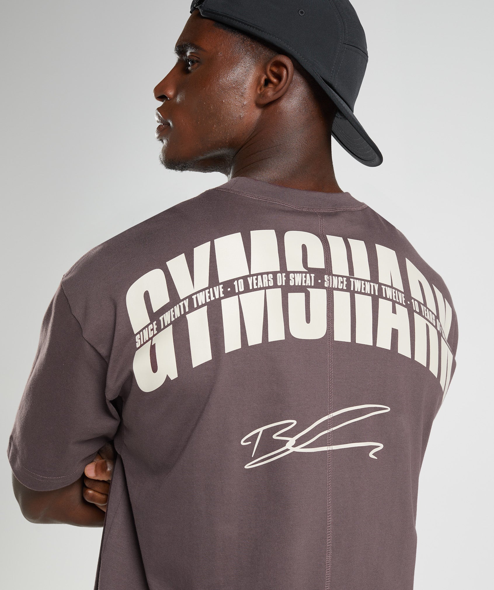 GS10 Year Oversized T-Shirt in Chocolate Brown