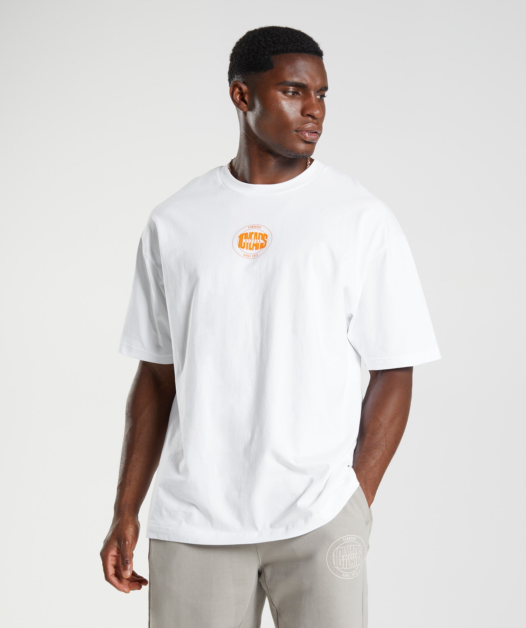 GS10 Year Oversized T-Shirt in White