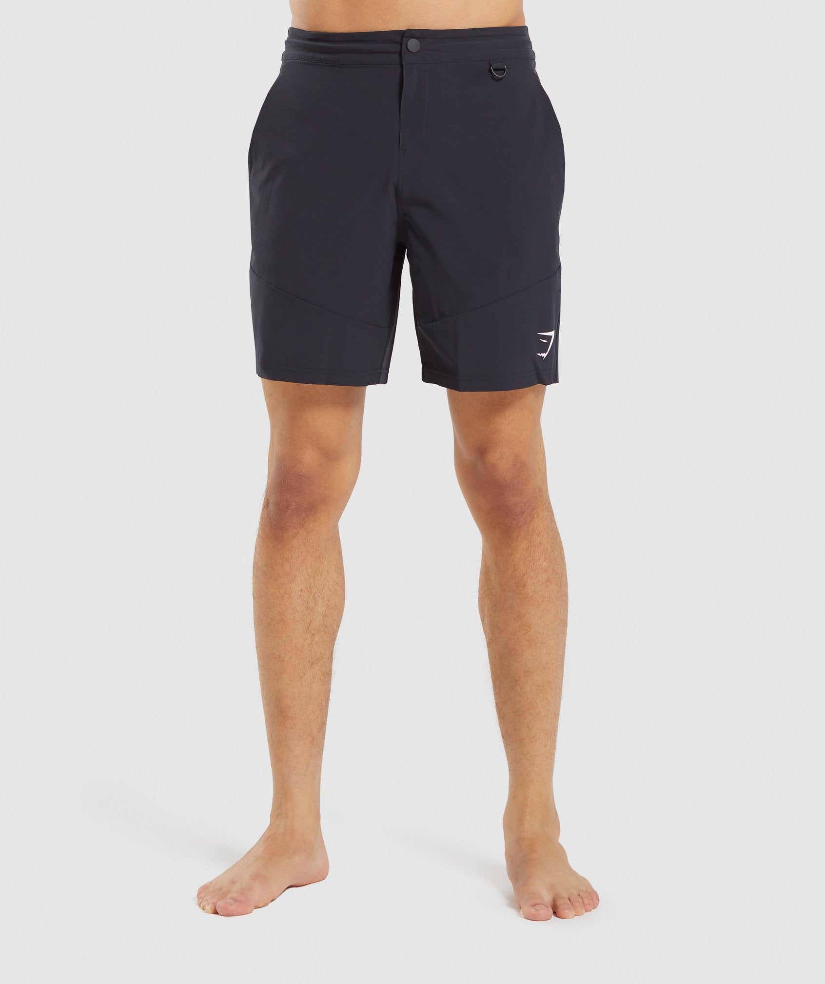 Hybrid Swim Shorts in Black Marl