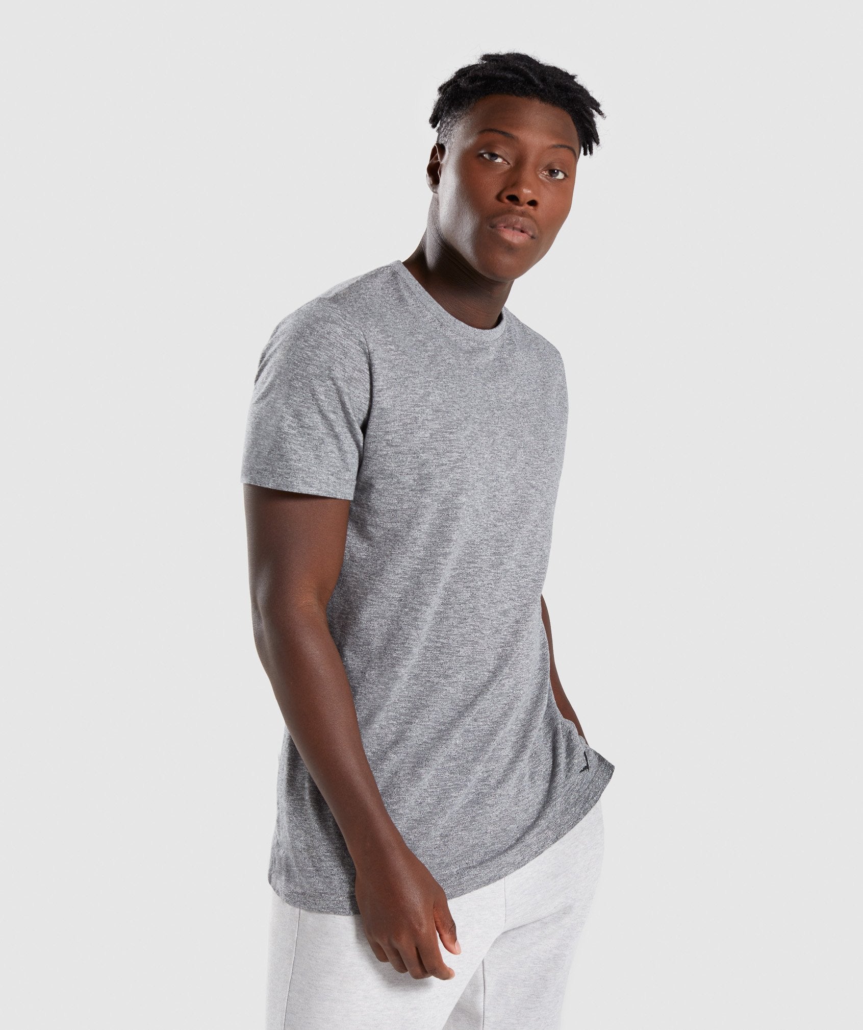 Heather T-Shirt in Charcoal Marl - view 3