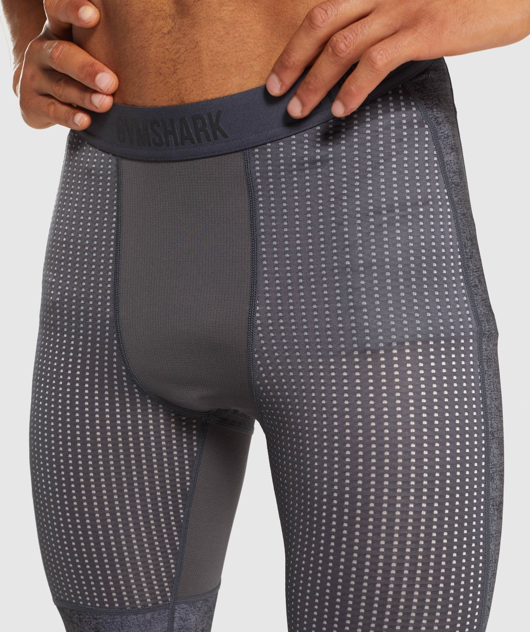 Hybrid Baselayer Leggings in Charcoal Marl - view 5