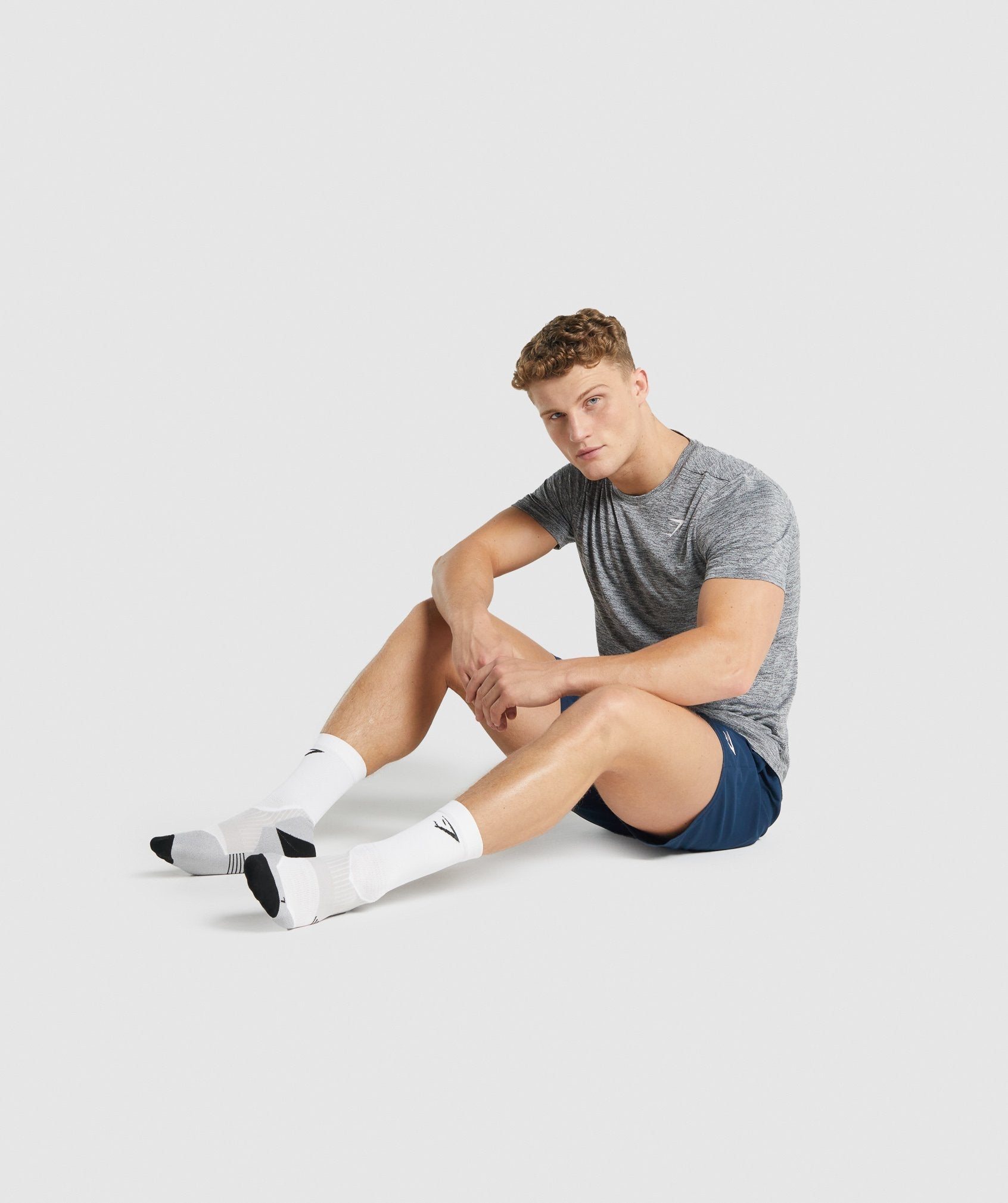 Lightweight Running Crew Socks in White