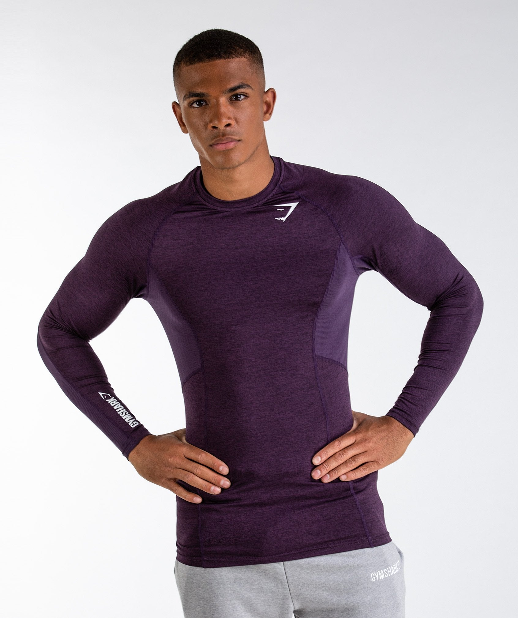 Element Baselayer Long Sleeve Top in Nightshade Purple Marl - view 3