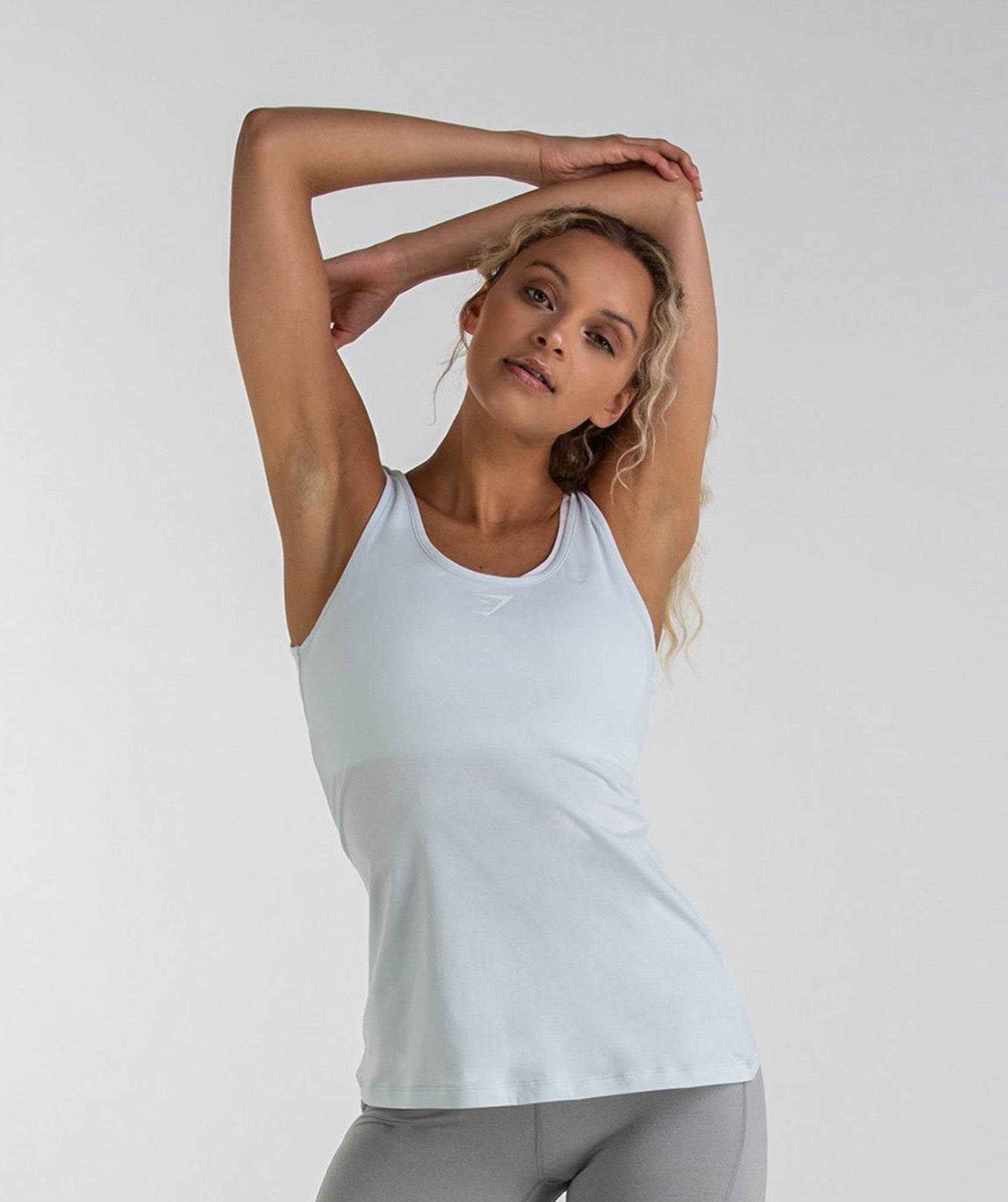 Scoop Back Pulse Vest in Ice Blue - view 2