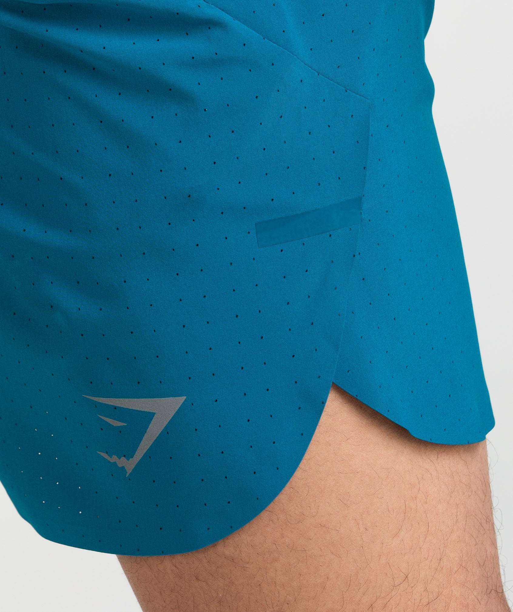 Perforated Shorts in Deep Teal - view 5