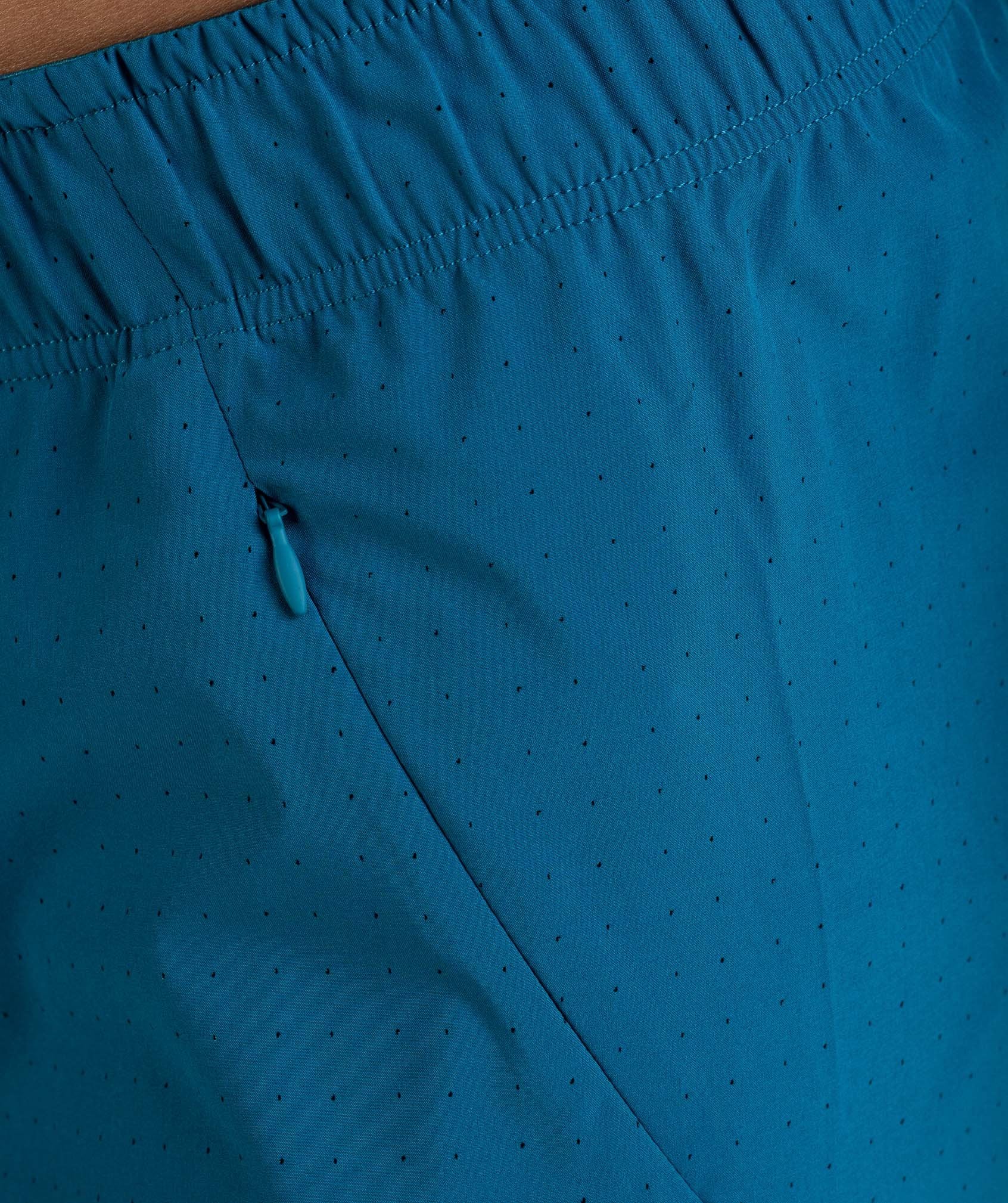 Perforated Shorts in Deep Teal - view 6
