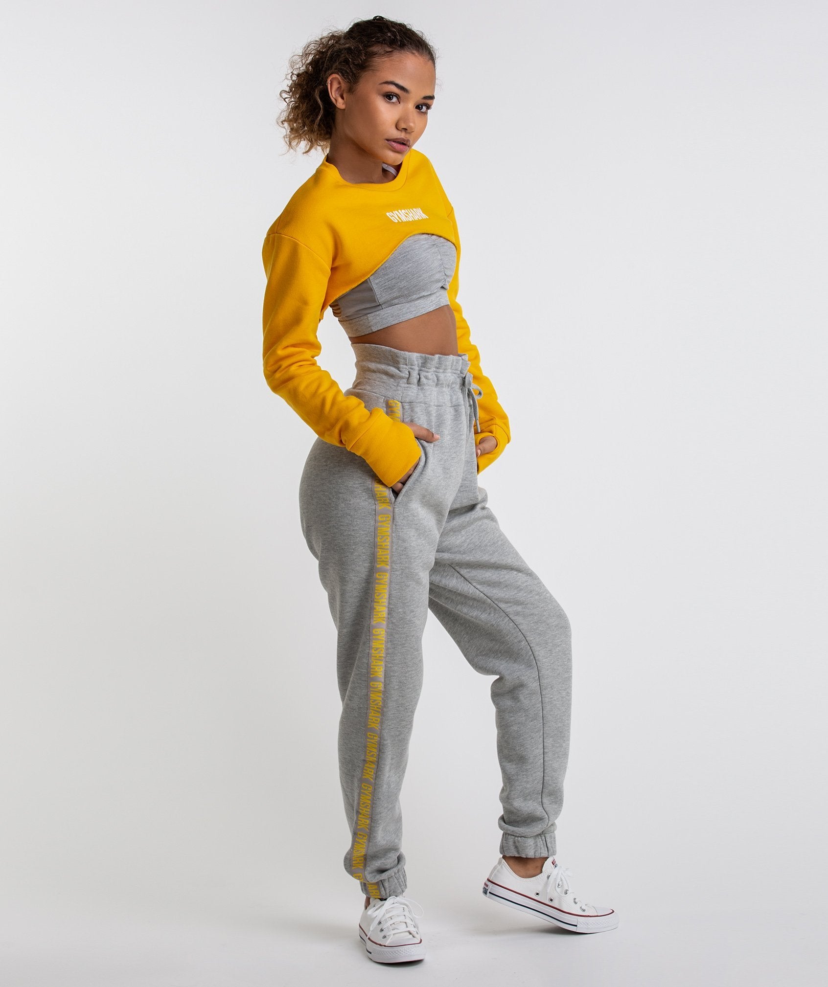 Super Cropped Sweater in Citrus Yellow - view 2