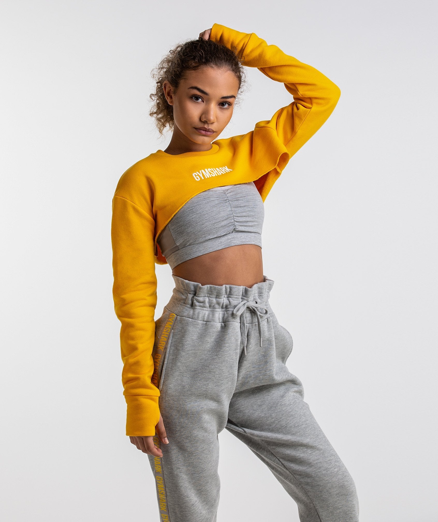 Super Cropped Sweater in Citrus Yellow - view 1