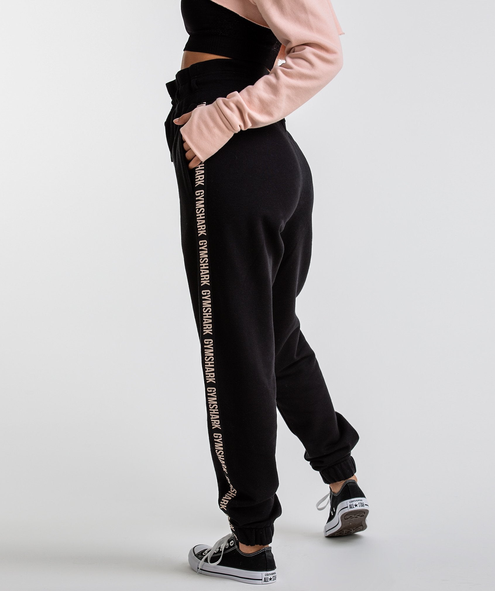 Oversized Joggers in Black - view 2