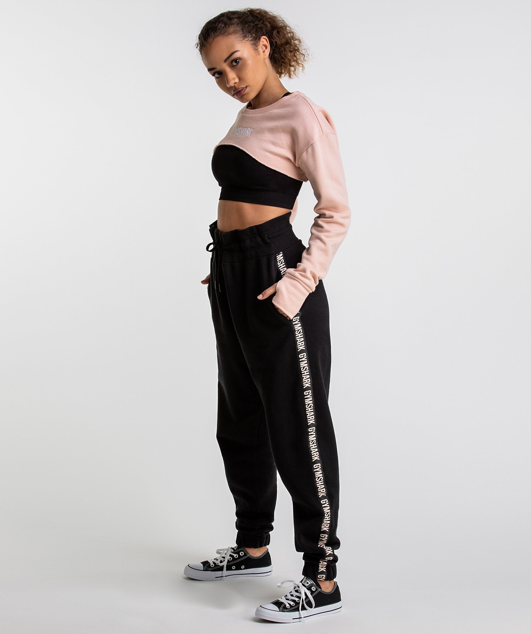 Oversized Joggers in Black - view 4