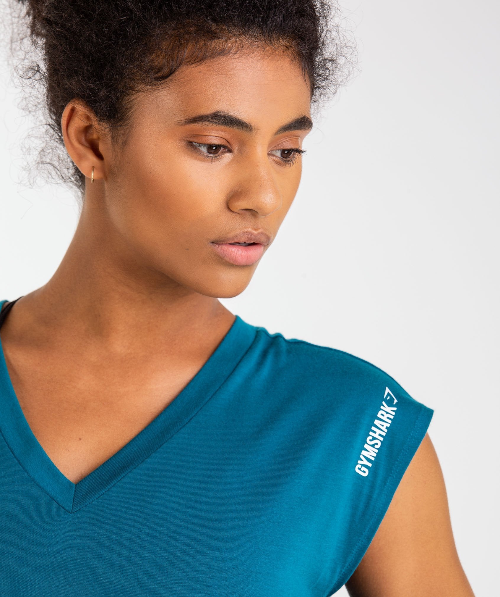 Pleat Back Tee in Deep Teal - view 5