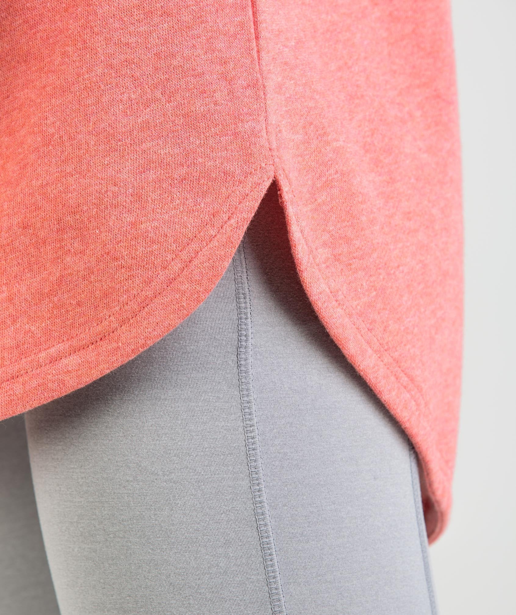 Slouch Hoodie in Peach Coral Marl - view 6
