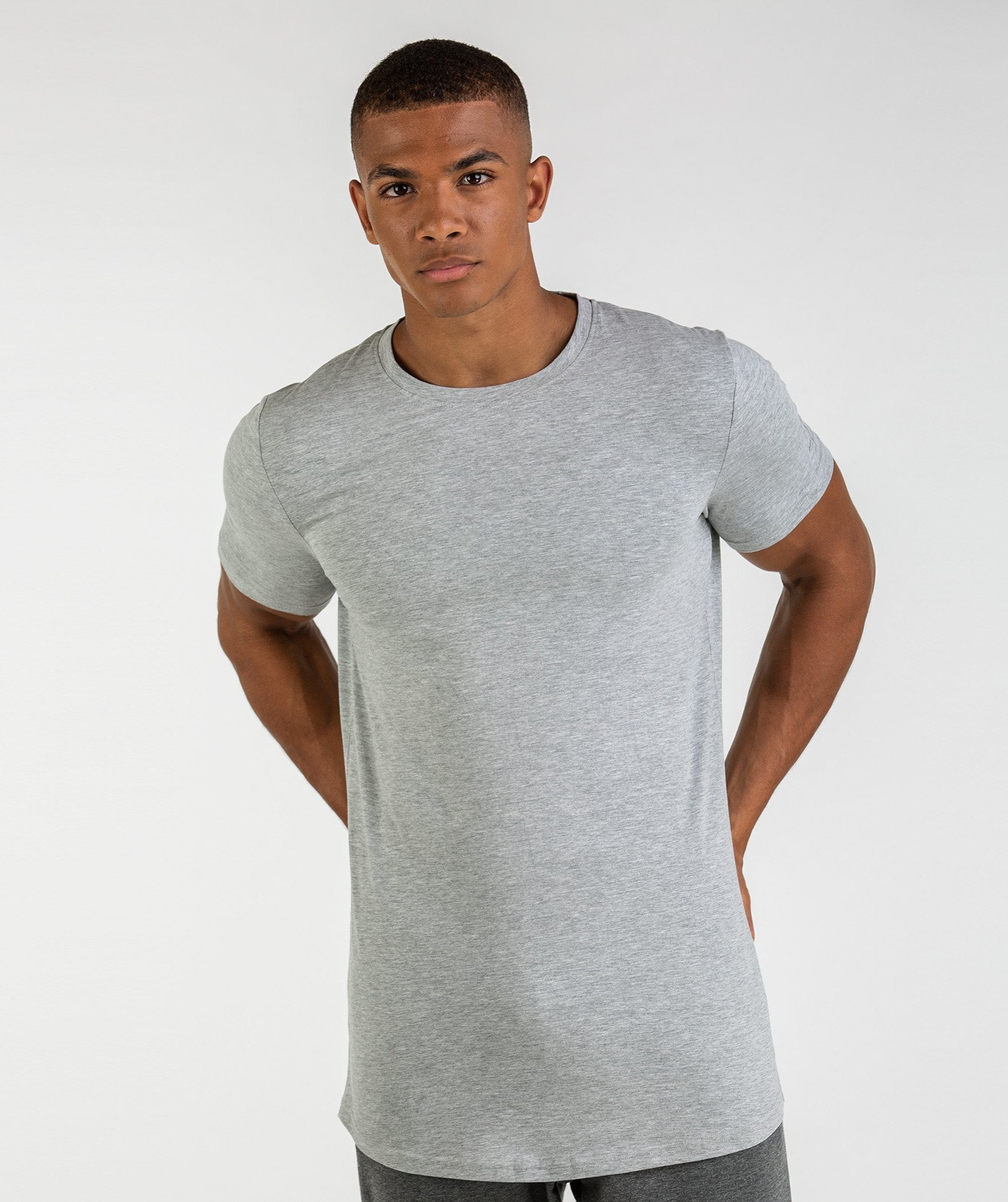 Living T-Shirt in Light Grey Marl - view 2