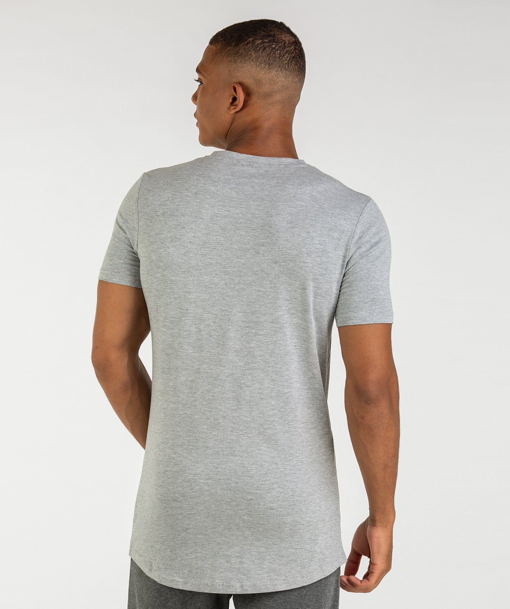 Living T-Shirt in Light Grey Marl - view 3